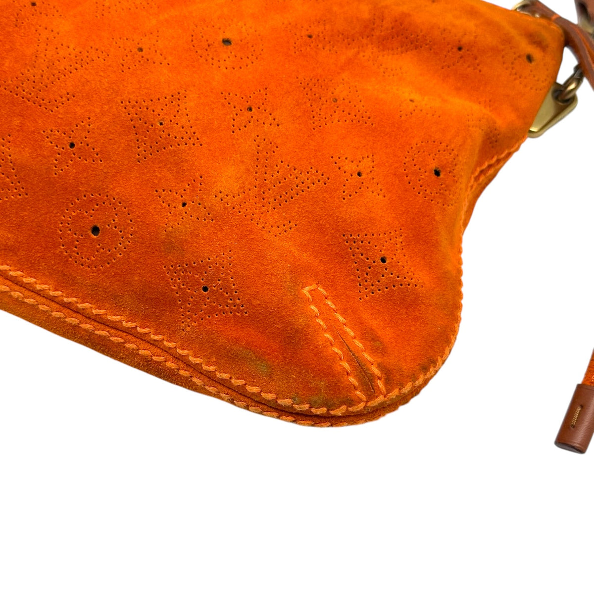 Louis Vuitton Shoulder Bag Burnt Orange Suede Perforated