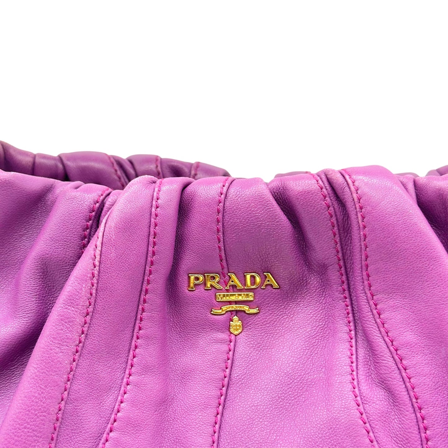 Prada Purple Lambskin Patchwork Shoulder Bag