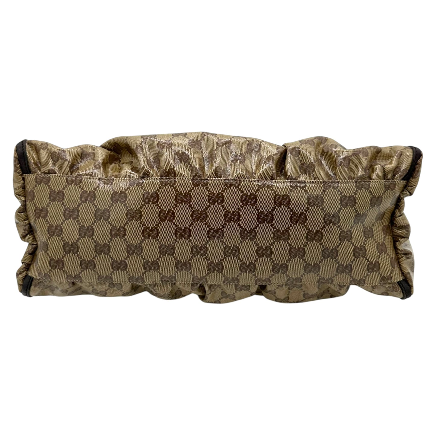 Gucci Tan Coated Canvas Monogram Abby Shoulder Bag