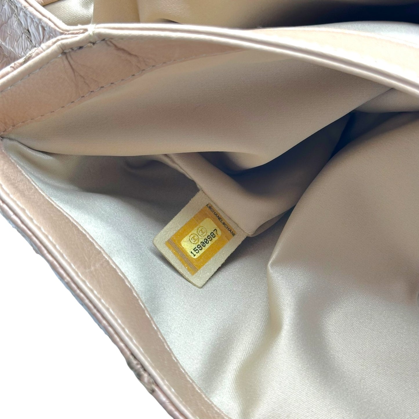 Chanel Tan Python Wild Stitch Medium Flap Bag