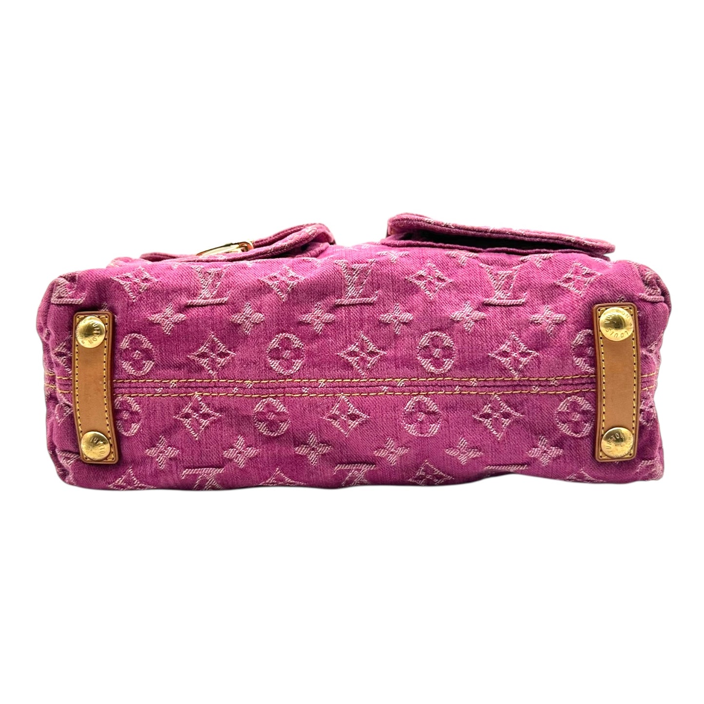 Louis Vuitton Pink Denim Monogram Baggy PM Bag