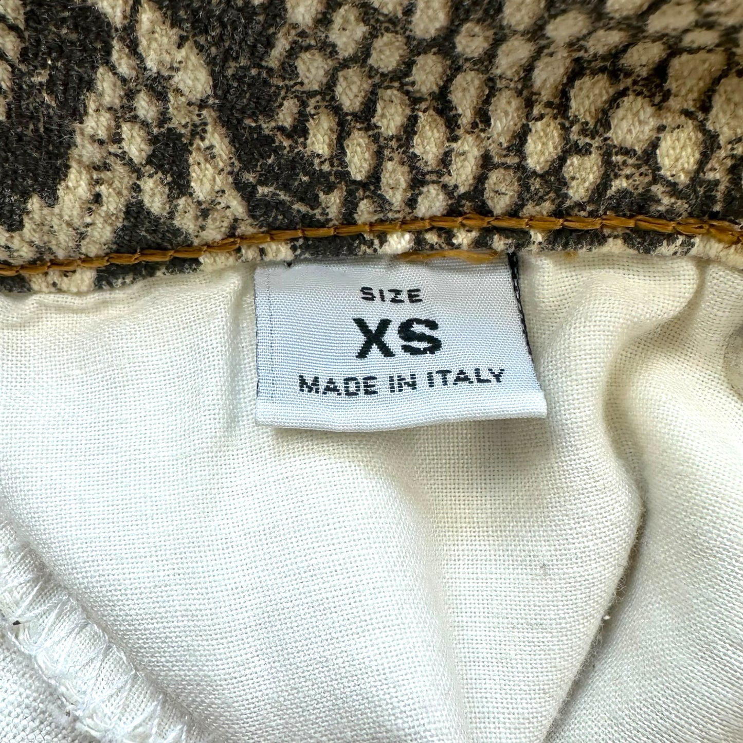 Roberto Cavalli 90's Ivory Python Print Jeans