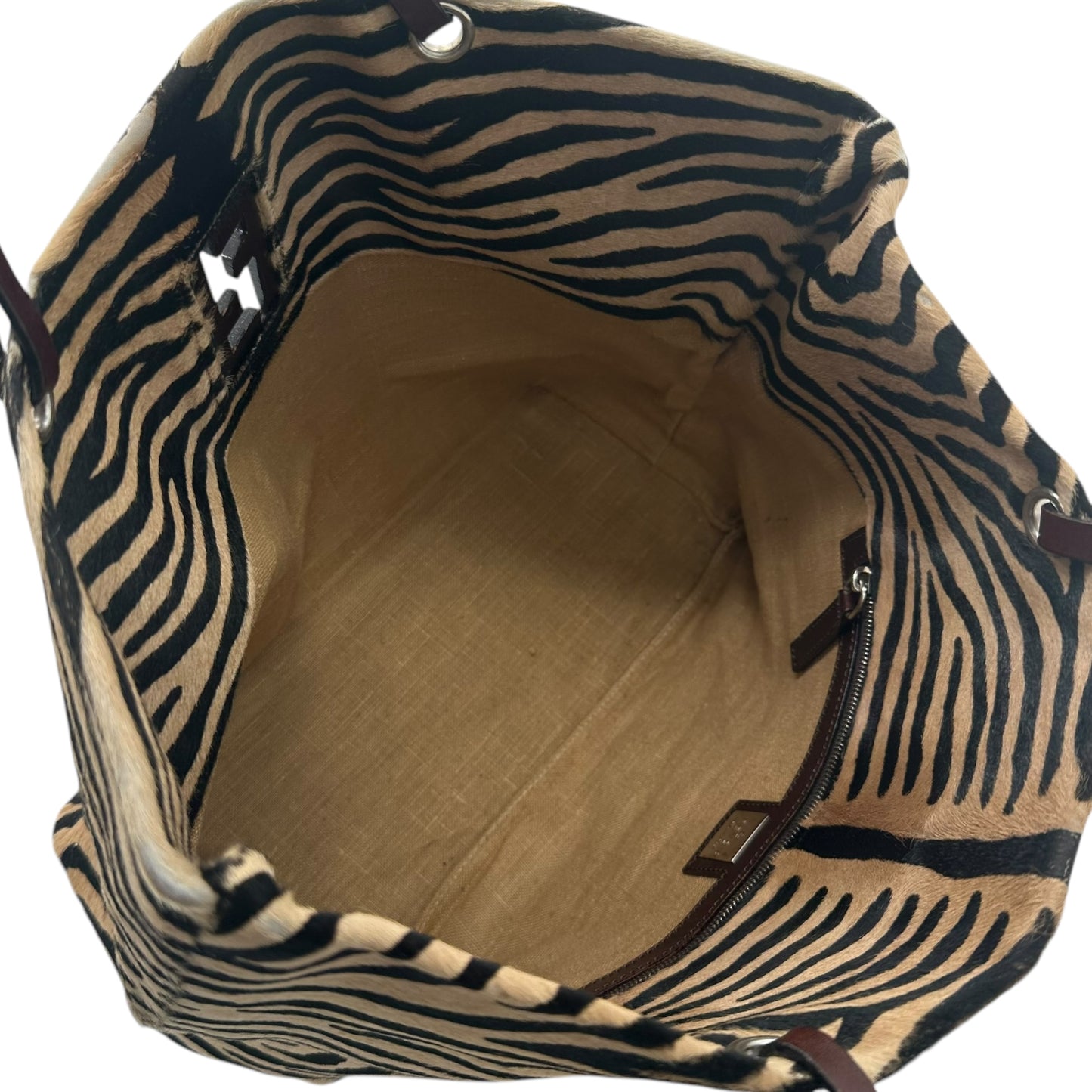 Fendi Zebra Print Ponyhair Tote Bag - Outfit Repeater
