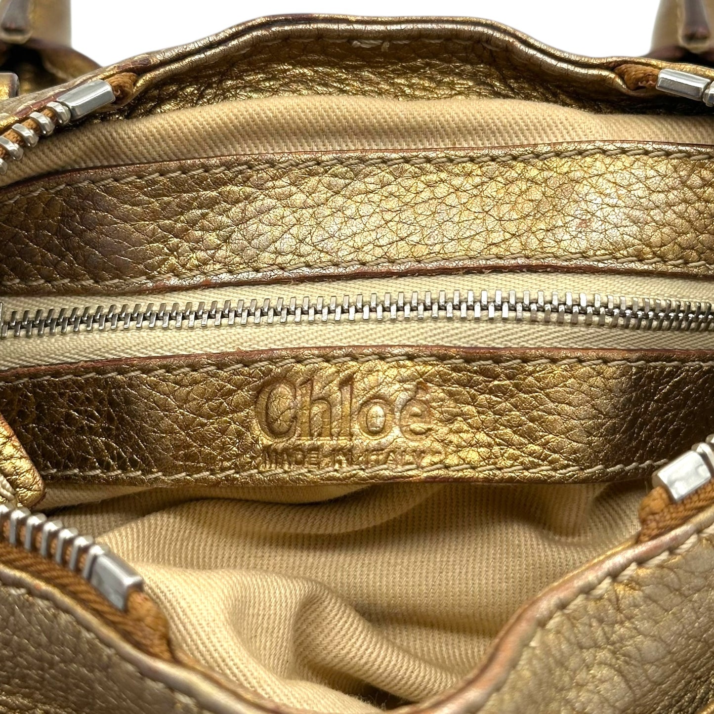Chloe Gold Leather Mini Paddington Bag - Outfit Repeater
