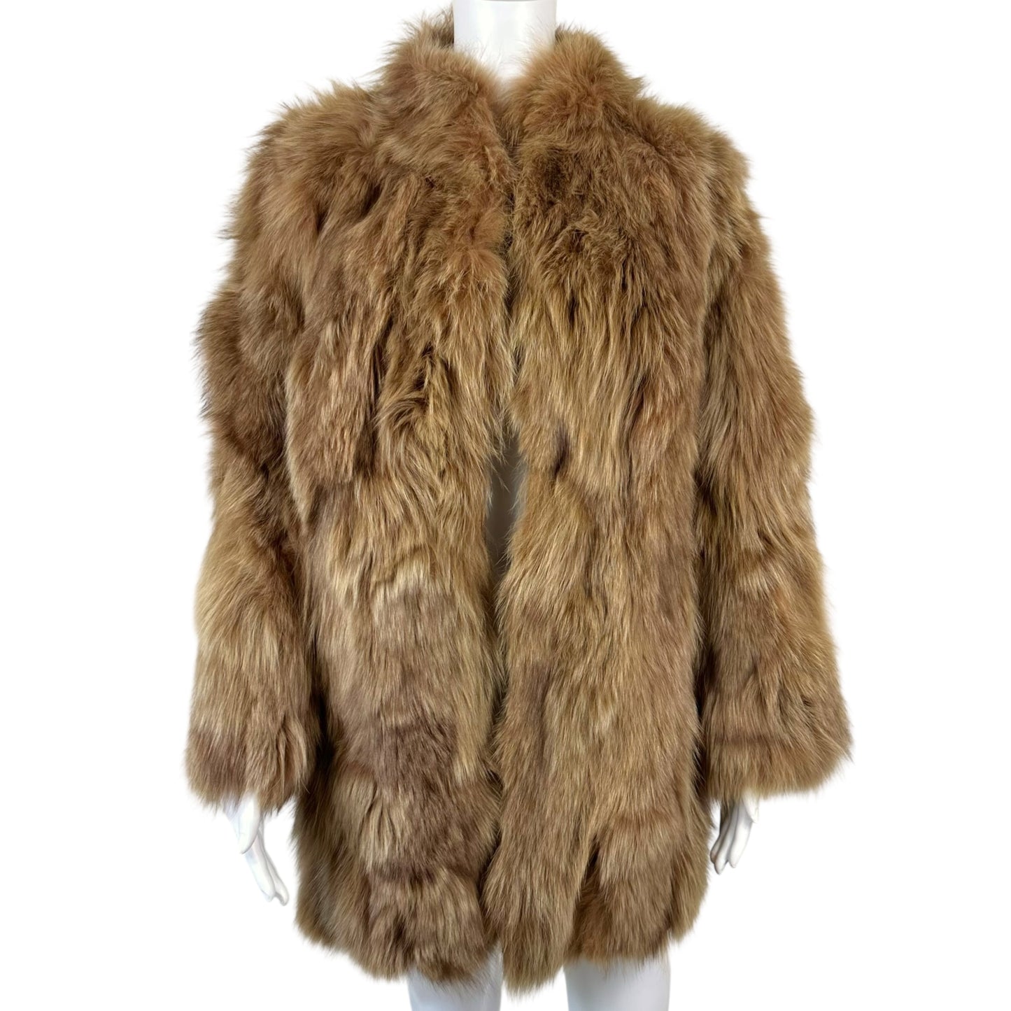 Vintage Light Brown Fox Fur Coat