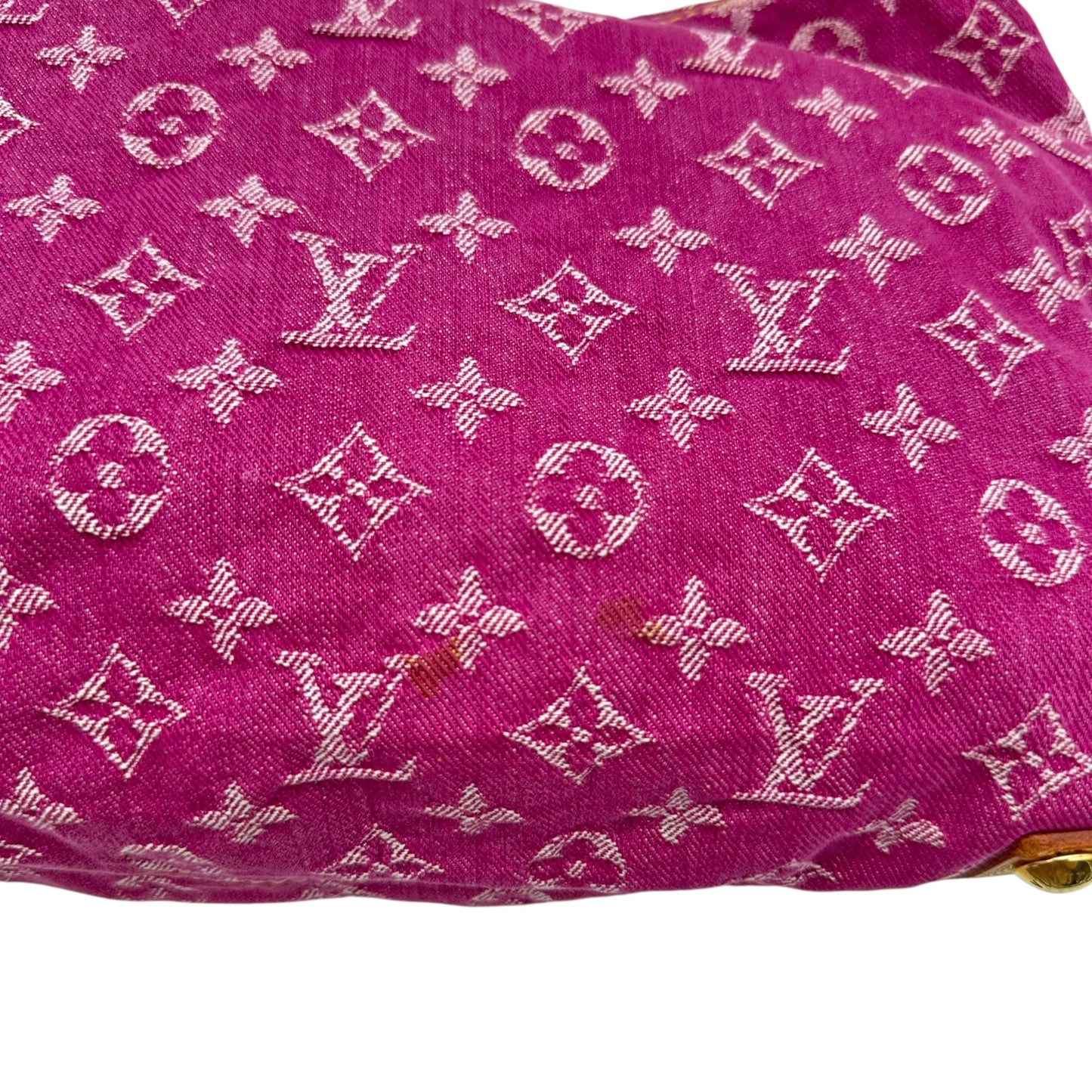 Louis Vuitton Pink Denim Monogram Baggy PM Bag
