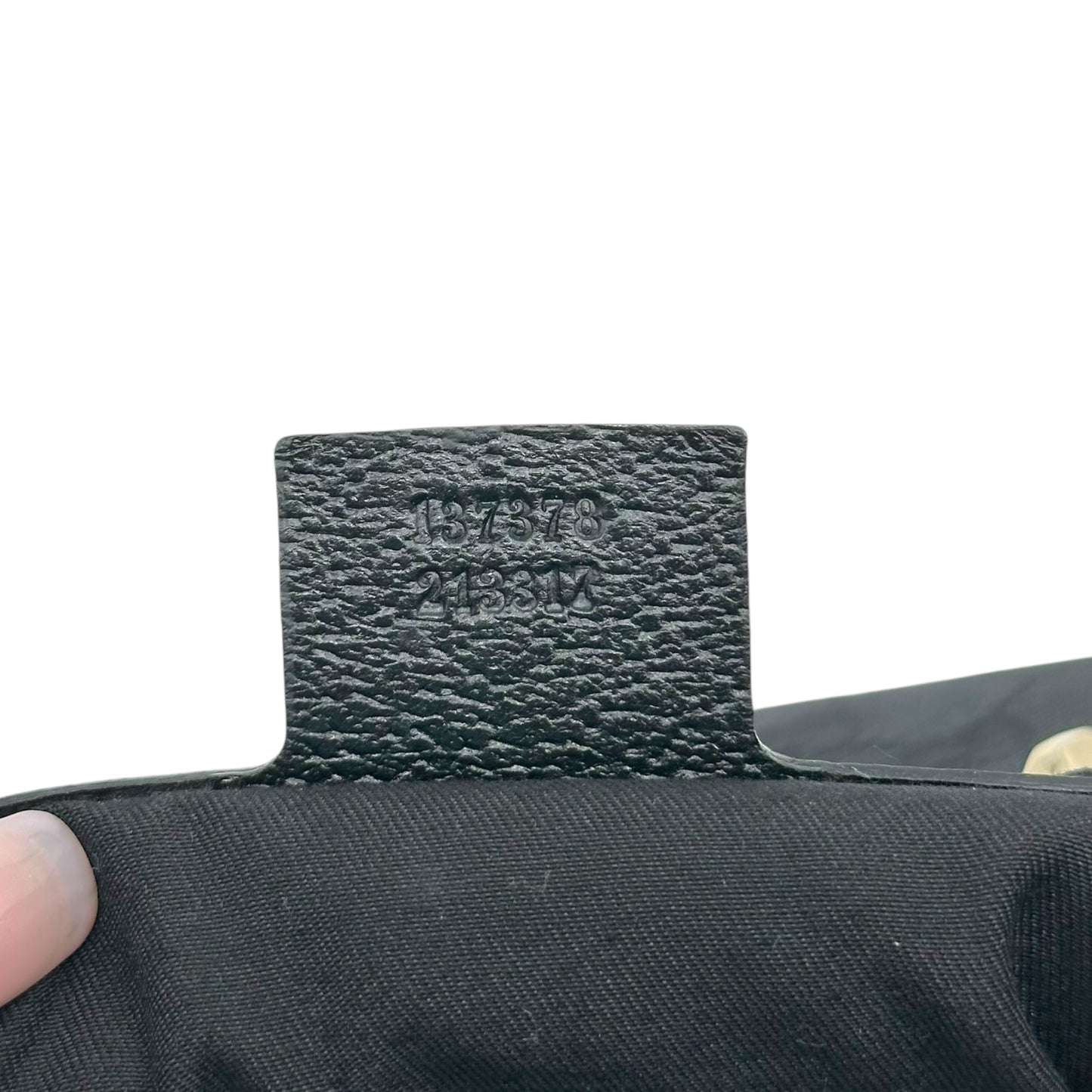 Gucci Black Monogram Canvas Bamboo Handle Shoulder Bag