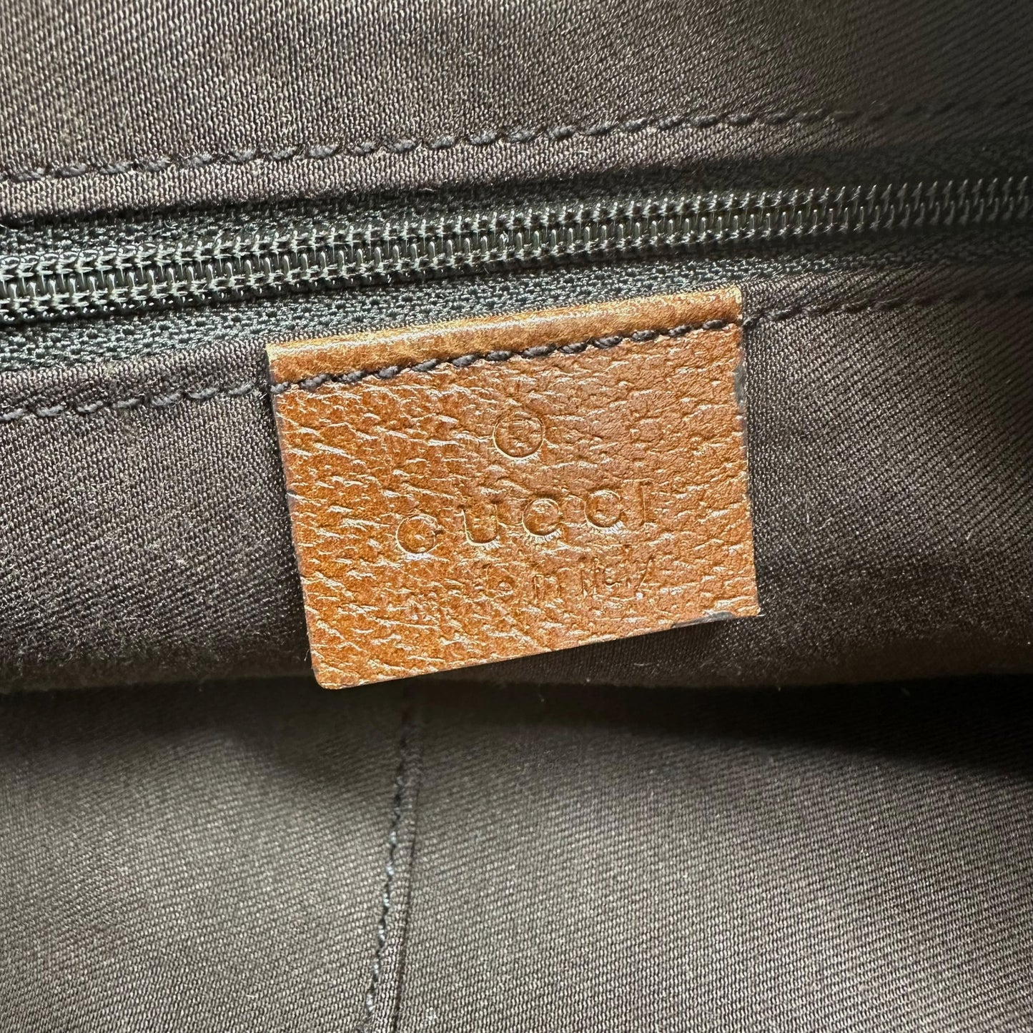 Gucci Denim Monogram Abby Shoulder Bag
