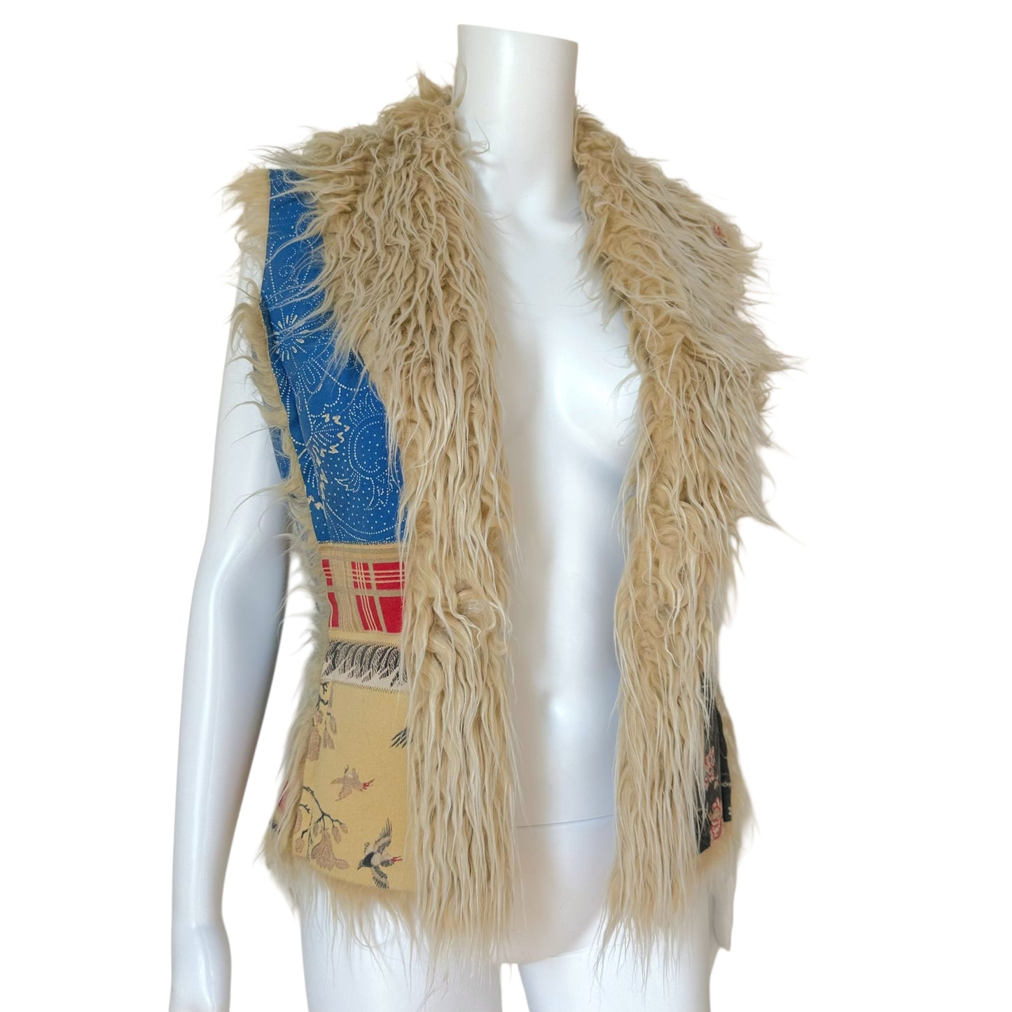 Just Cavalli Roberto Cavalli Faux Sheepskin Printed Vest