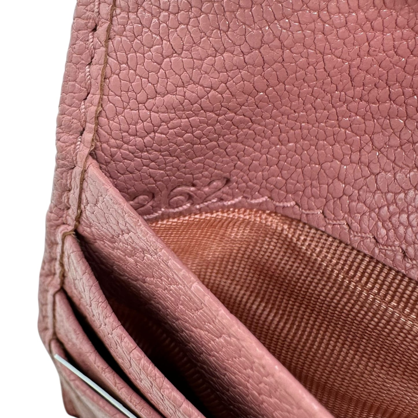 Miu Miu Pink Bi-Fold Wallet With Heart Detail