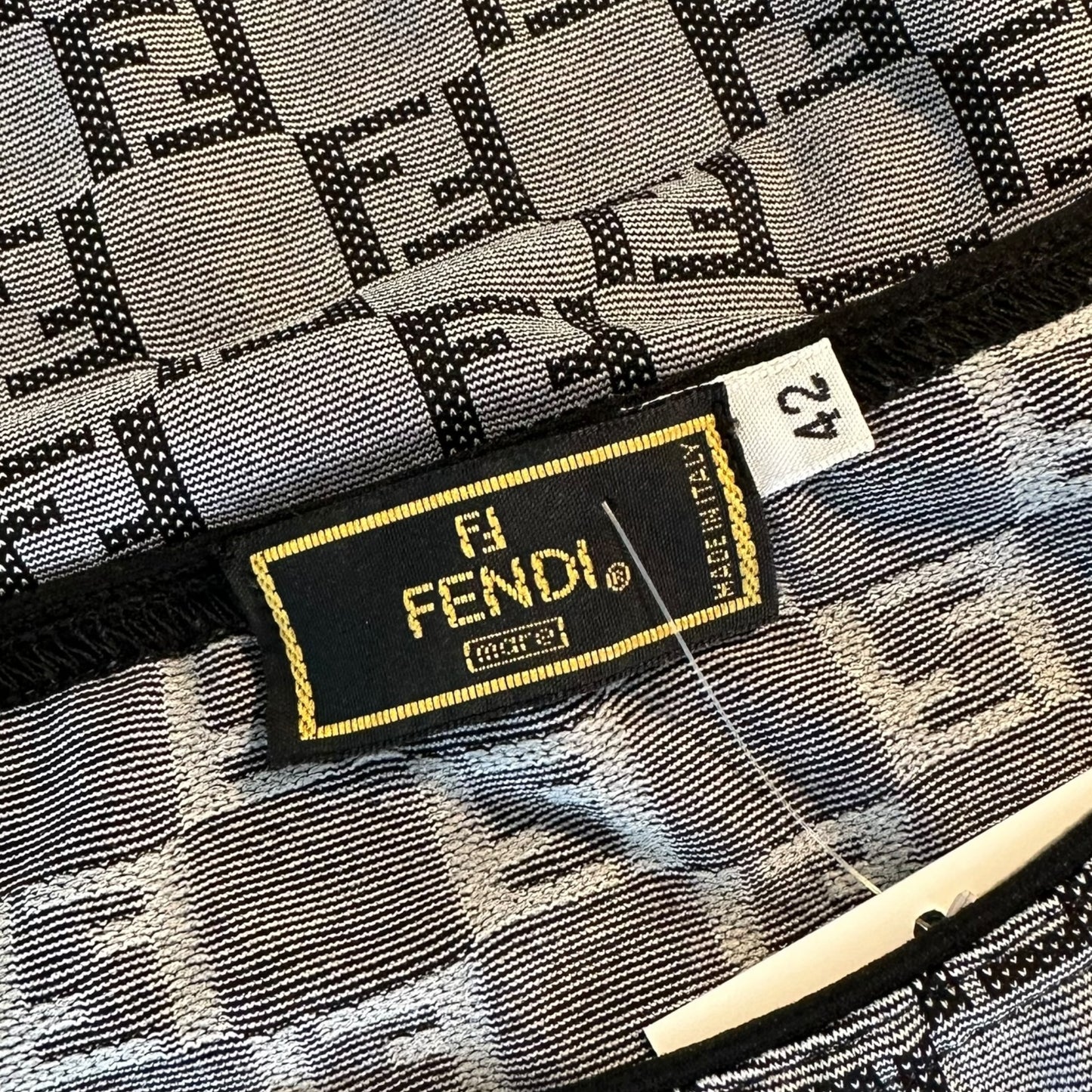 Fendi Gray Zucchino Monogram Tank Top