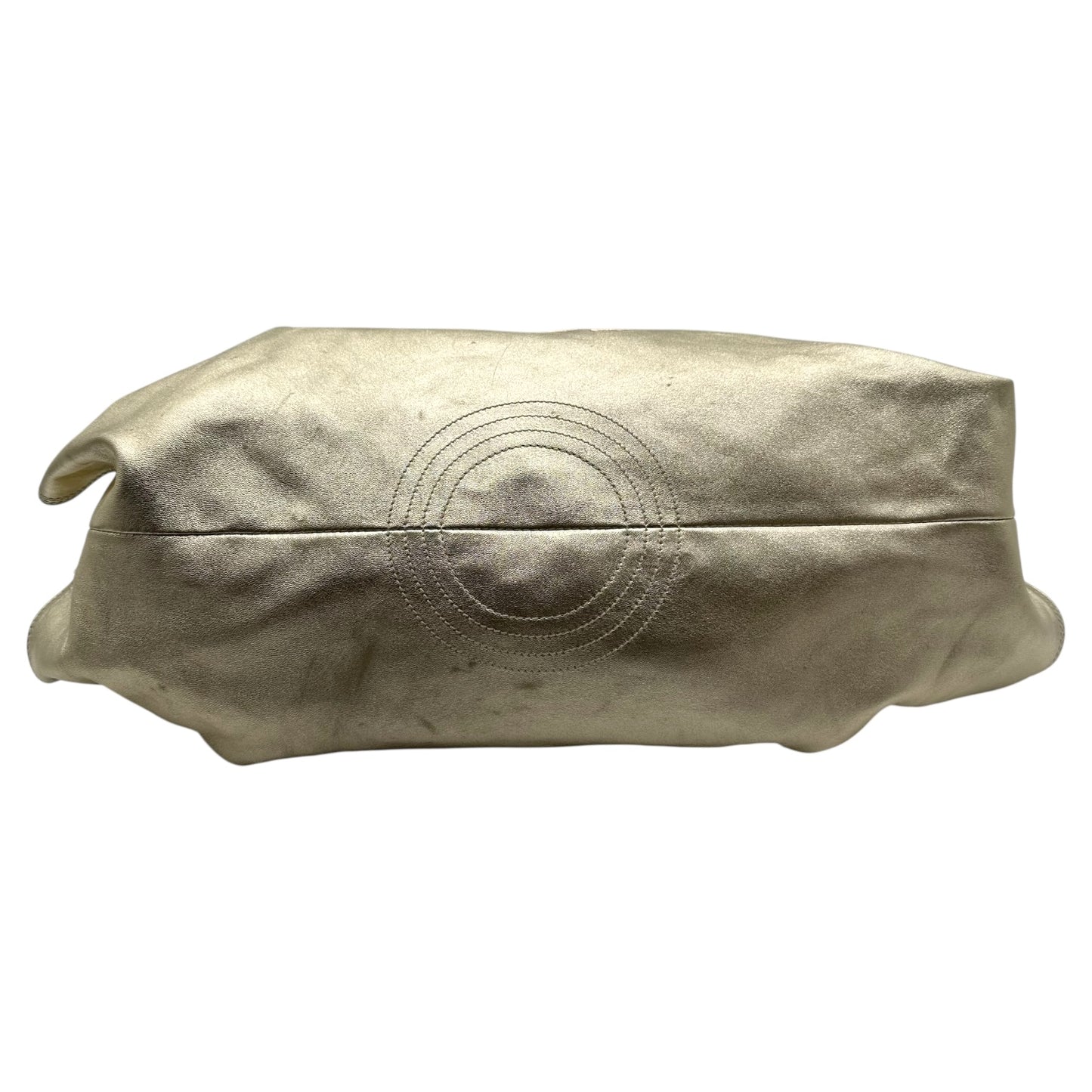Loewe Champagne Metallic Leather Aire Hobo Bag