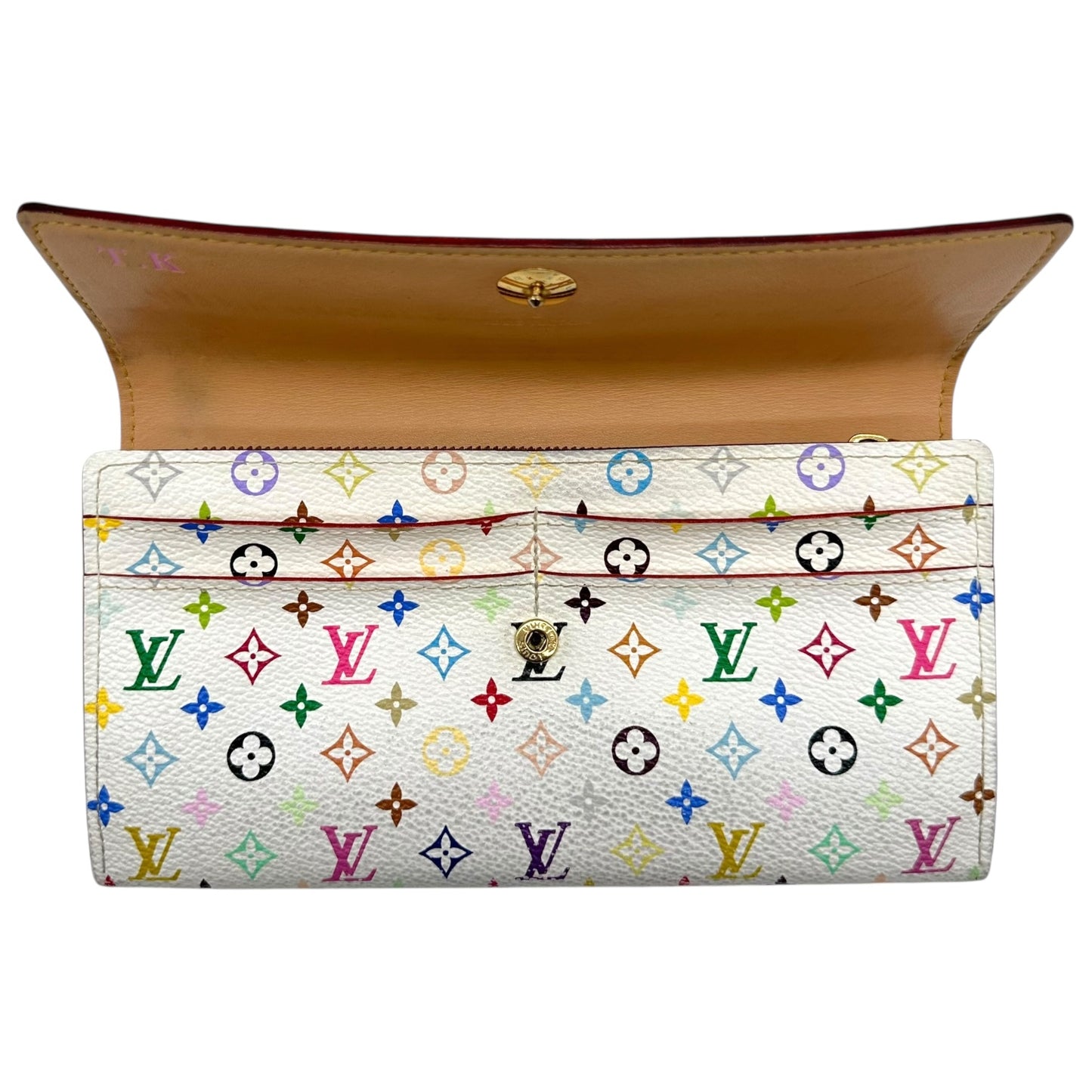 Louis Vuitton Murakami White Multicolor Sarah Wallet