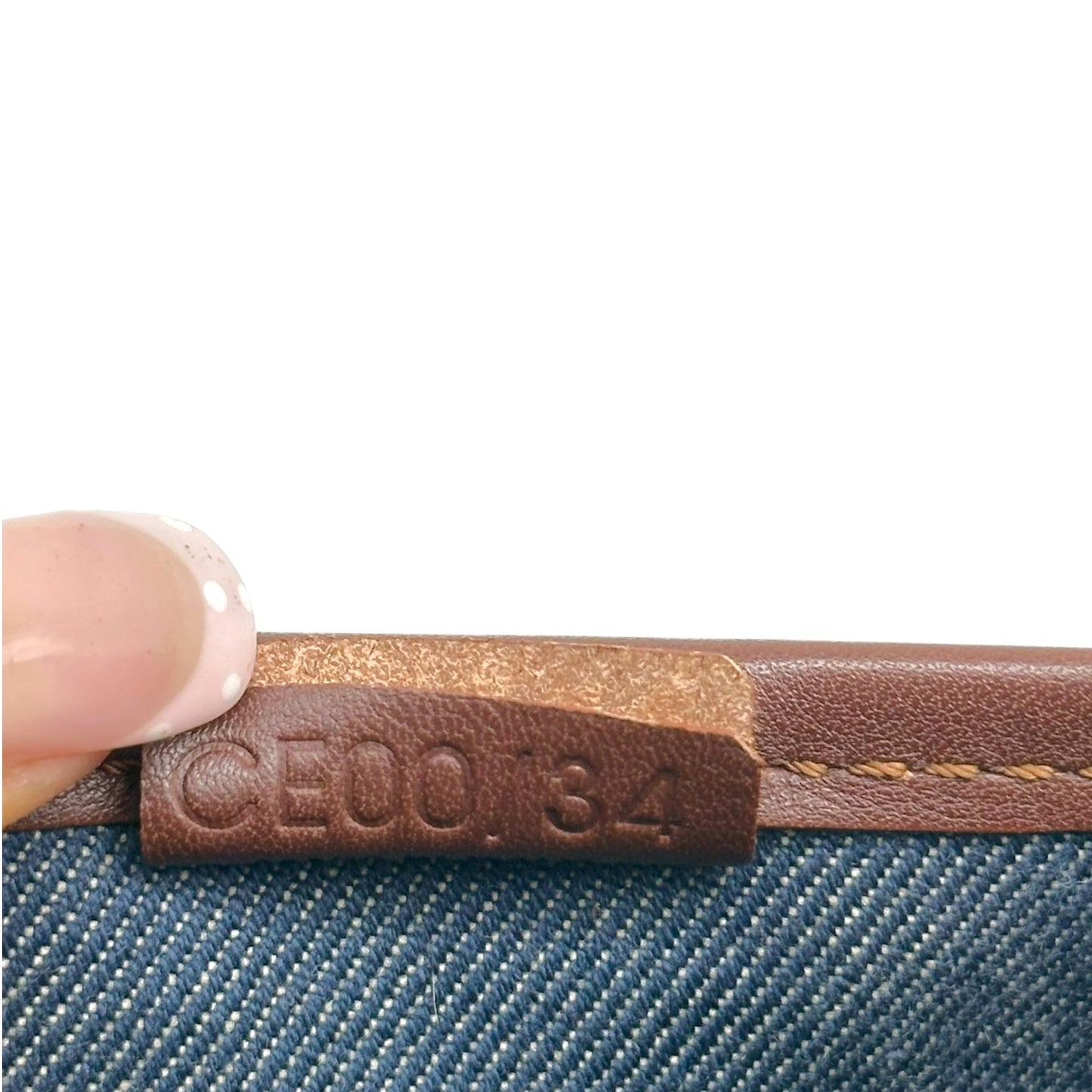 Celine Denim Triomphe Monogram Poulbot Bag