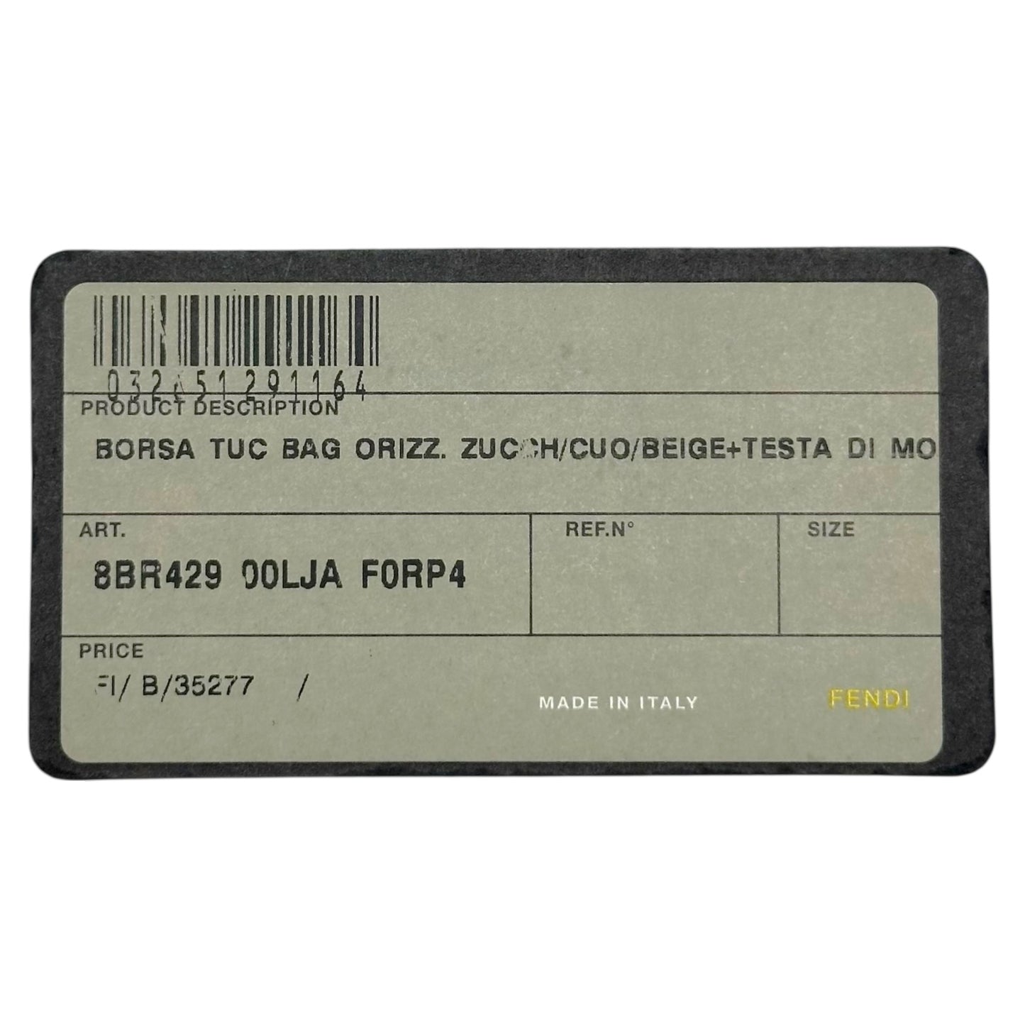 Fendi Brown & Beige Zucchino Monogram Compilation Shoulder Bag