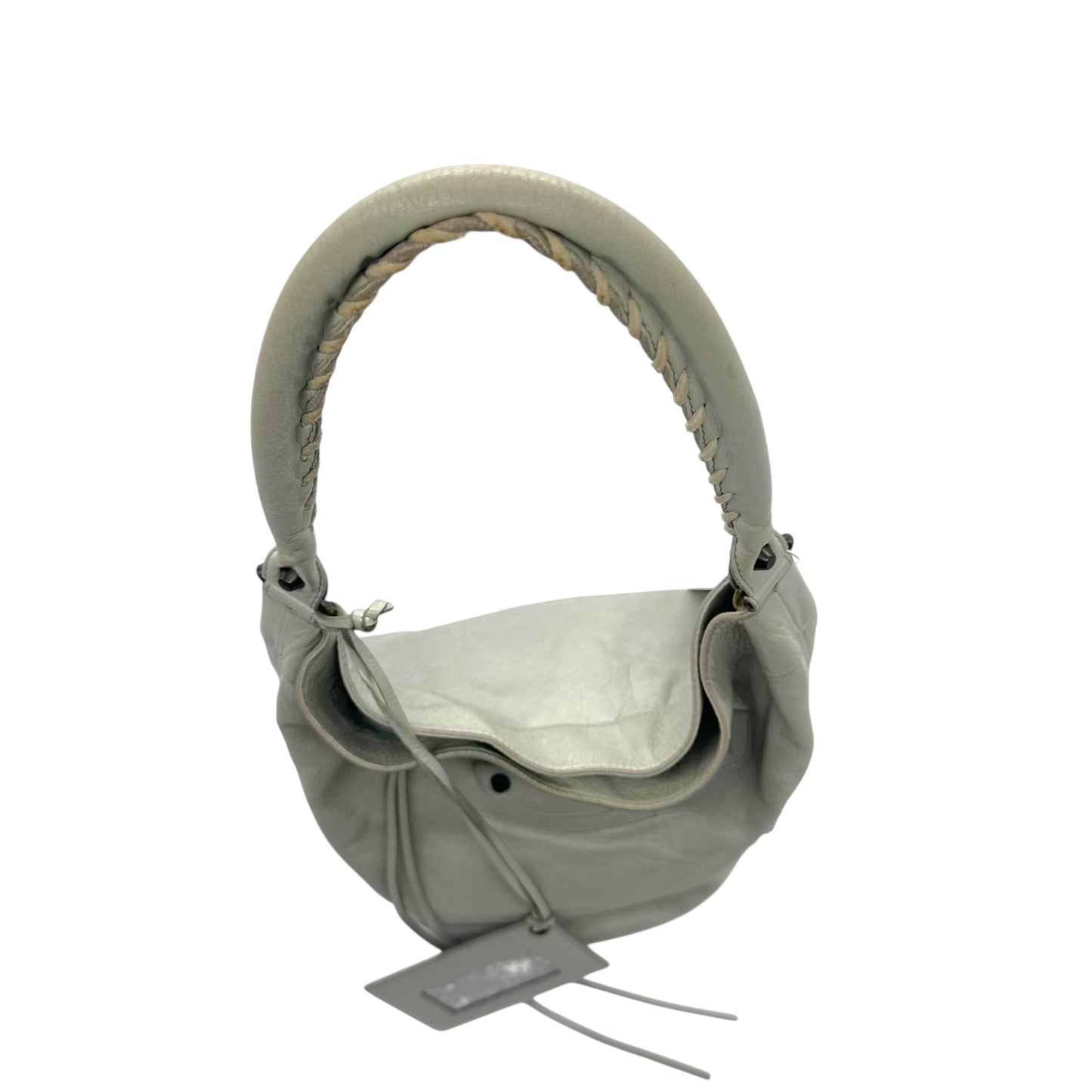 Balenciaga Light Gray Leather The Day City Hobo Bag