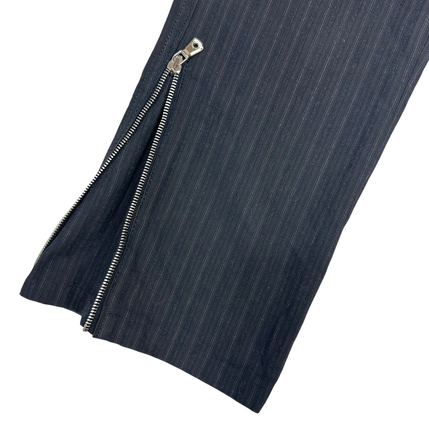 Dolce & Gabbana Black Striped Low Rise Buckle & Zip Pants