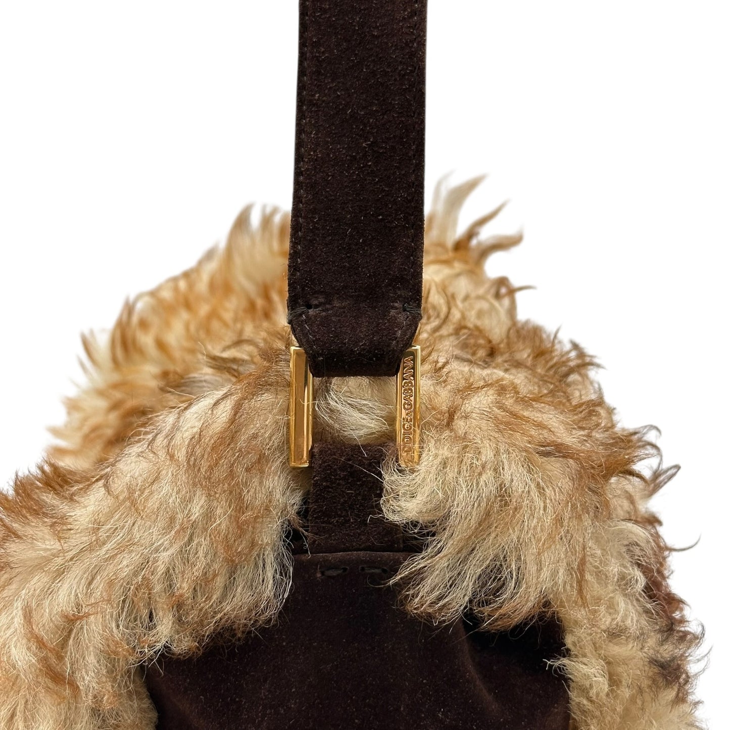 Dolce & Gabbana Sheepskin Fur Shoulder Bag