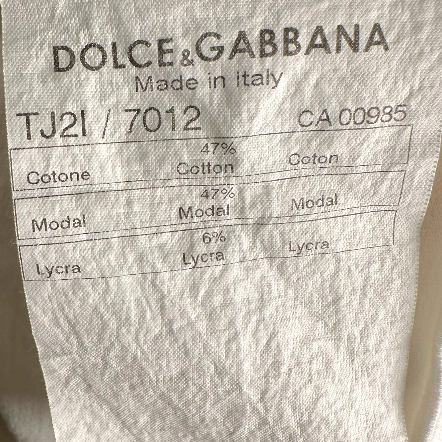 Dolce & Gabbana Black White Block Logo Tank
