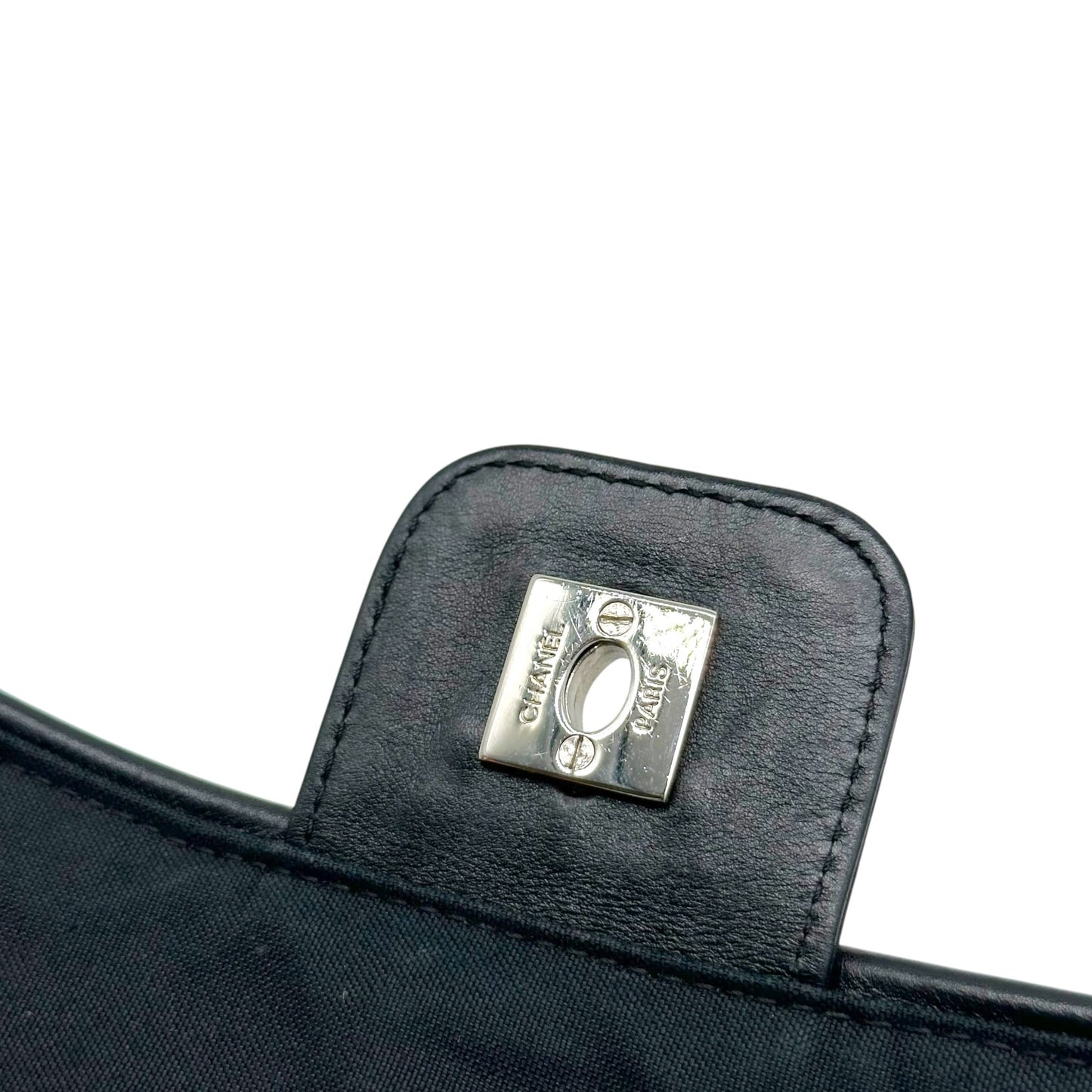 Chanel Sport Black Ponyhair & Canvas Medium Quilted Flap Bag 2005-06