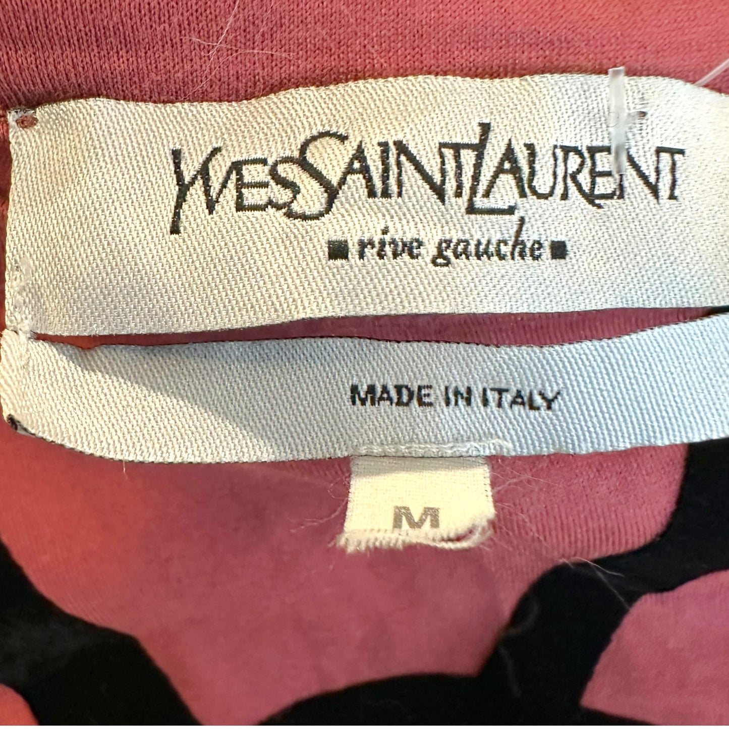 Yves Saint Laurent by Tom Ford Pink & Black One Shoulder Logo Tank - Outfit Repeater