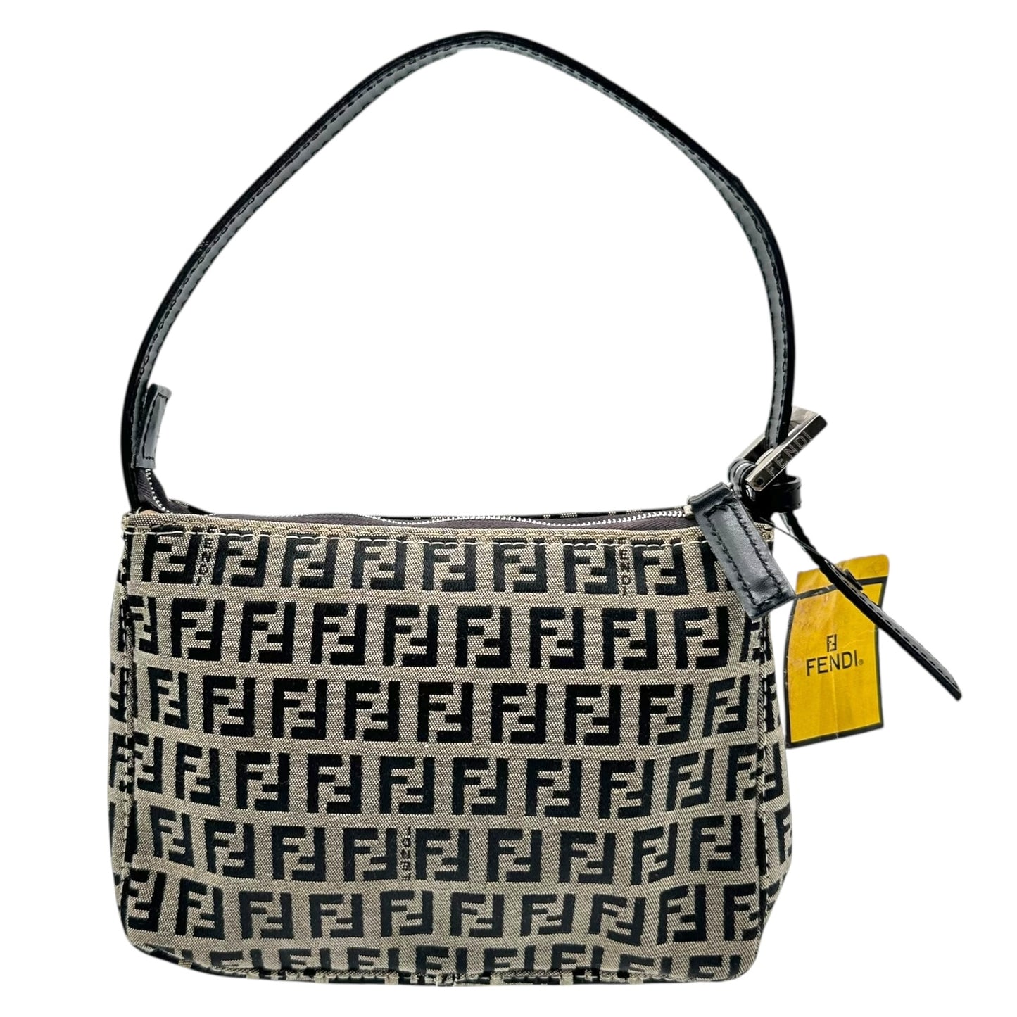 Fendi Navy Blue Zucchino Monogram Shoulder Pochette