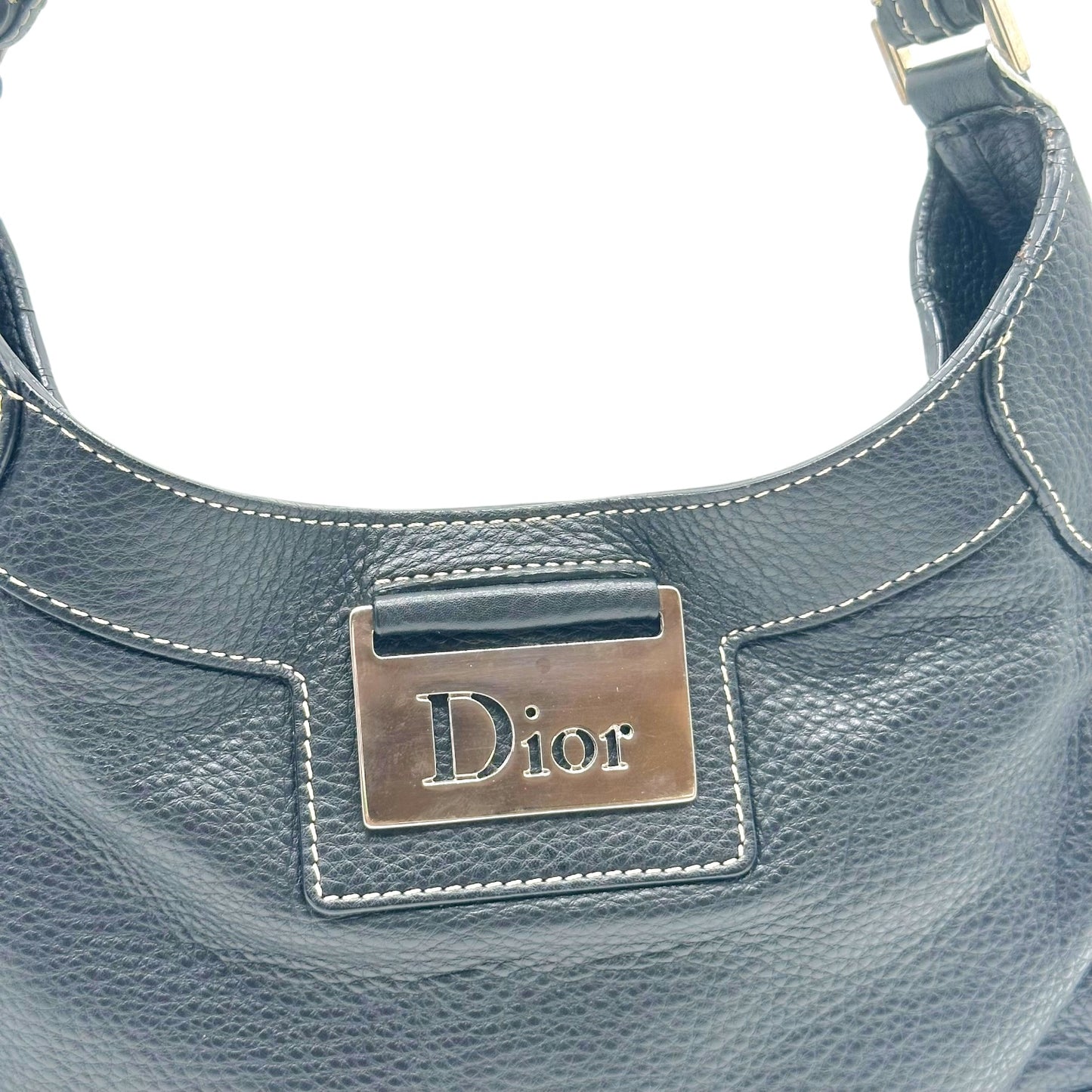 Dior Street Chic Black Leather Shoulder Bag