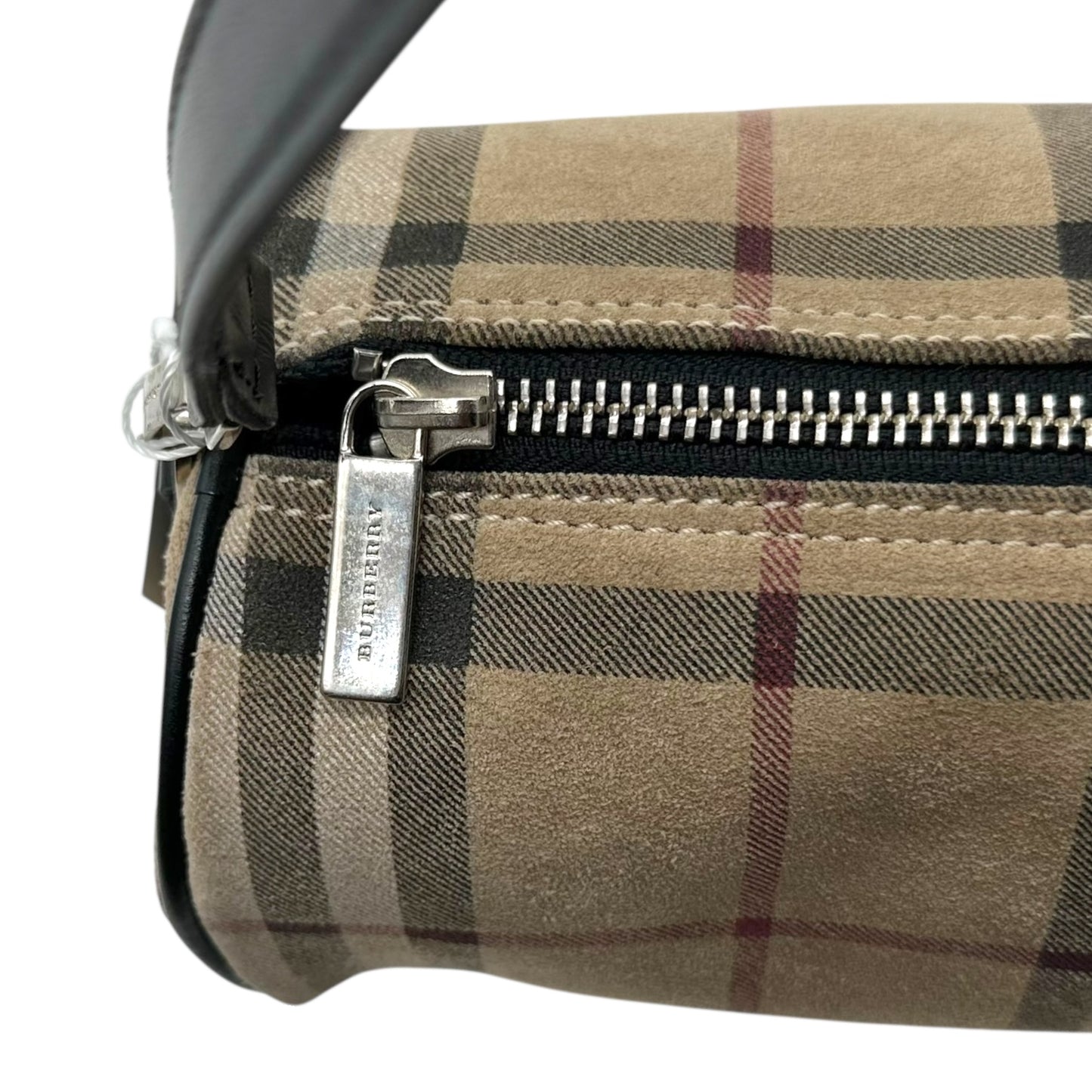 Burberry Nova Check Plaid Mini Barrel Bag