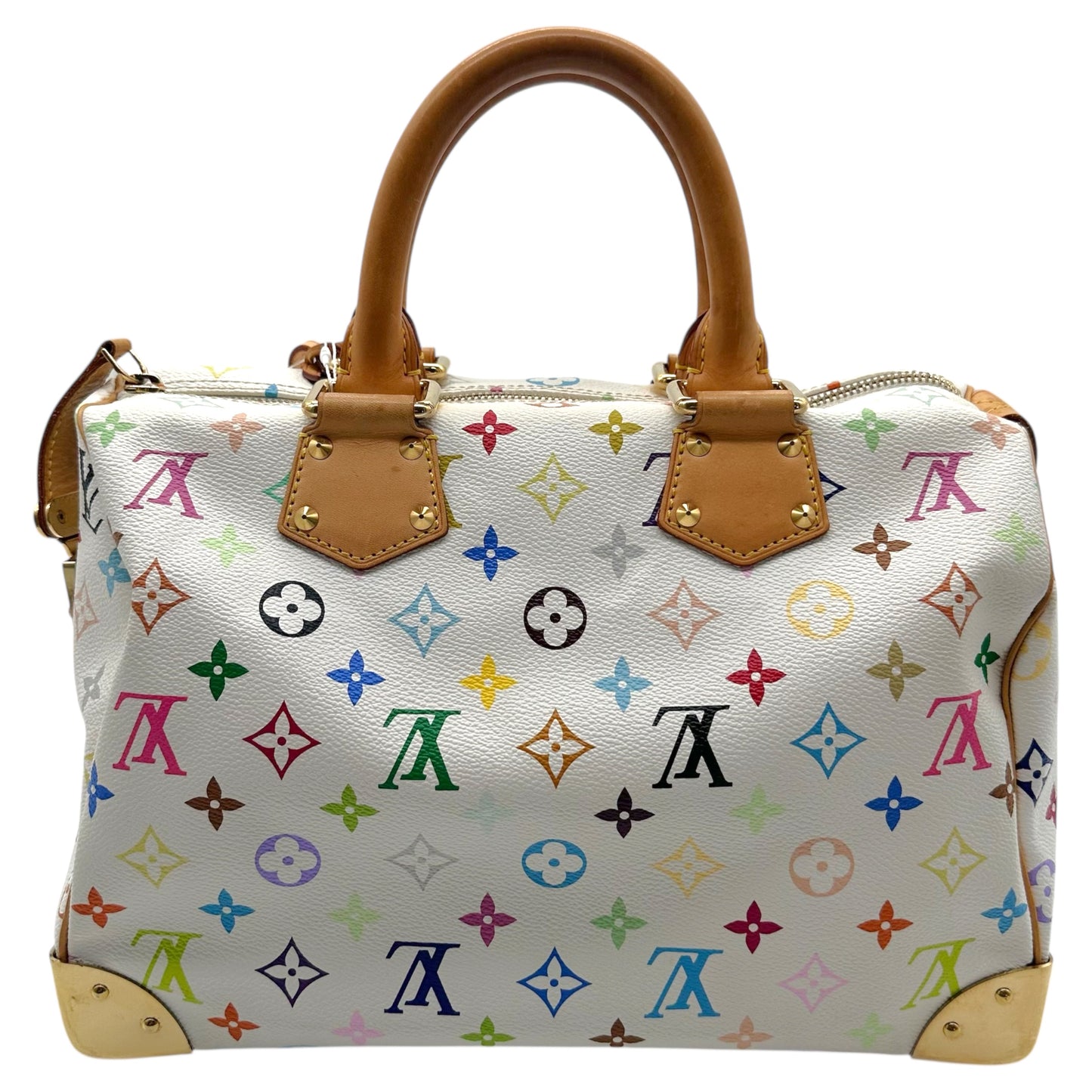 Louis Vuitton White Murakami Multicolor Speedy 30