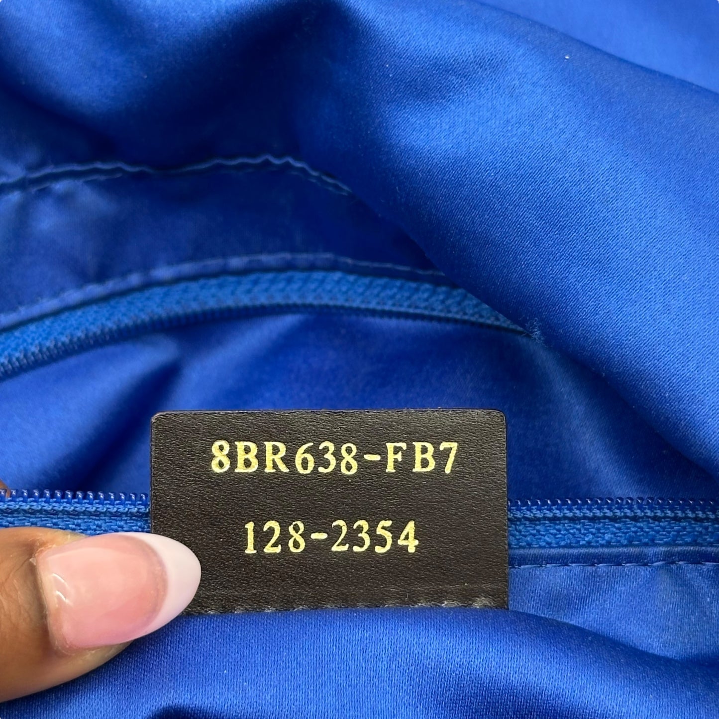 Fendi Blue Leather Large Mama Baguette Bag