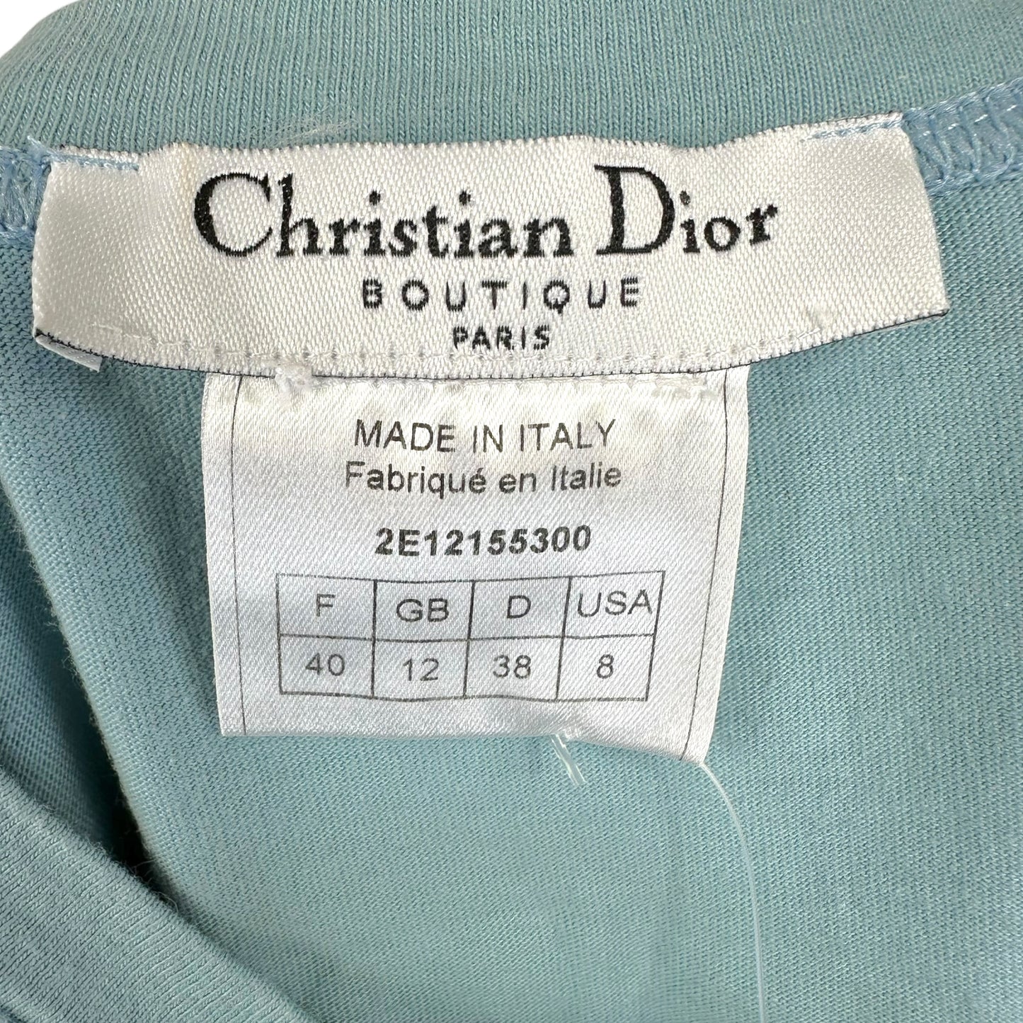Christian Dior S/S 2002 Blue & Yellow J'Adore Dior Tank Top