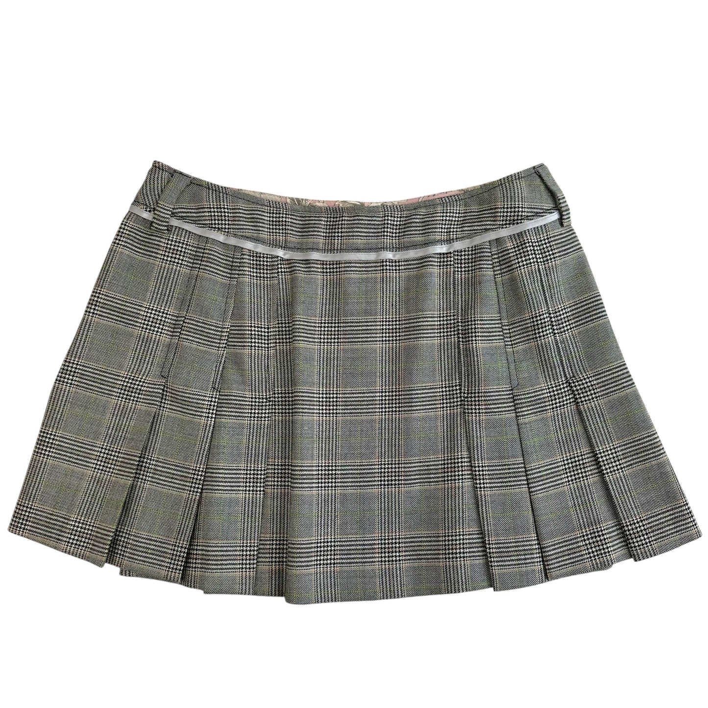 D&G Dolce & Gabbana Side Button Plaid Mini Skirt