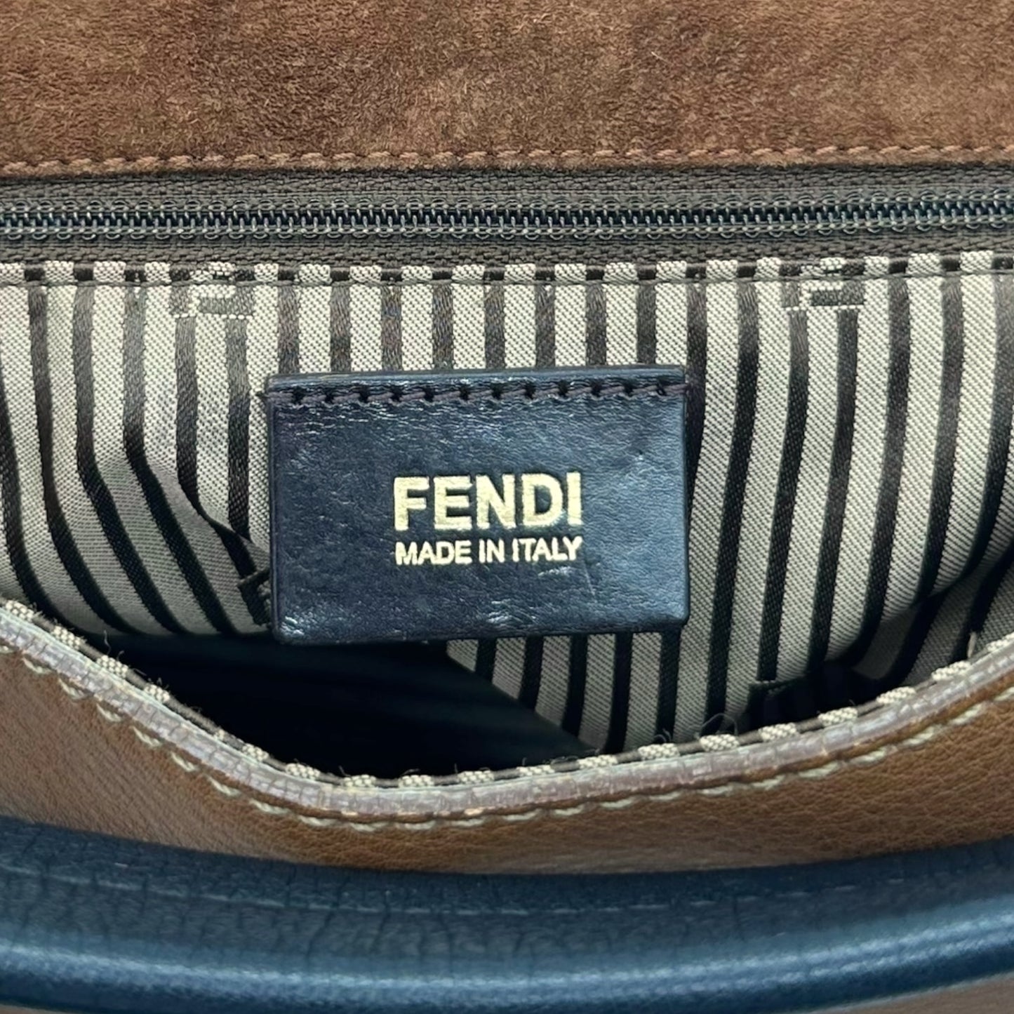 Fendi Tan Leather Anna 2-Way Satchel Bag