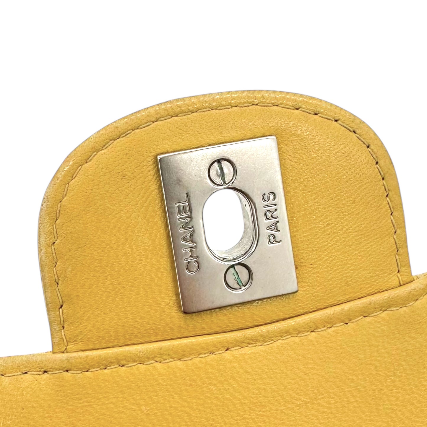 Chanel Yellow Nylon Travel Line Medium Flap Bag