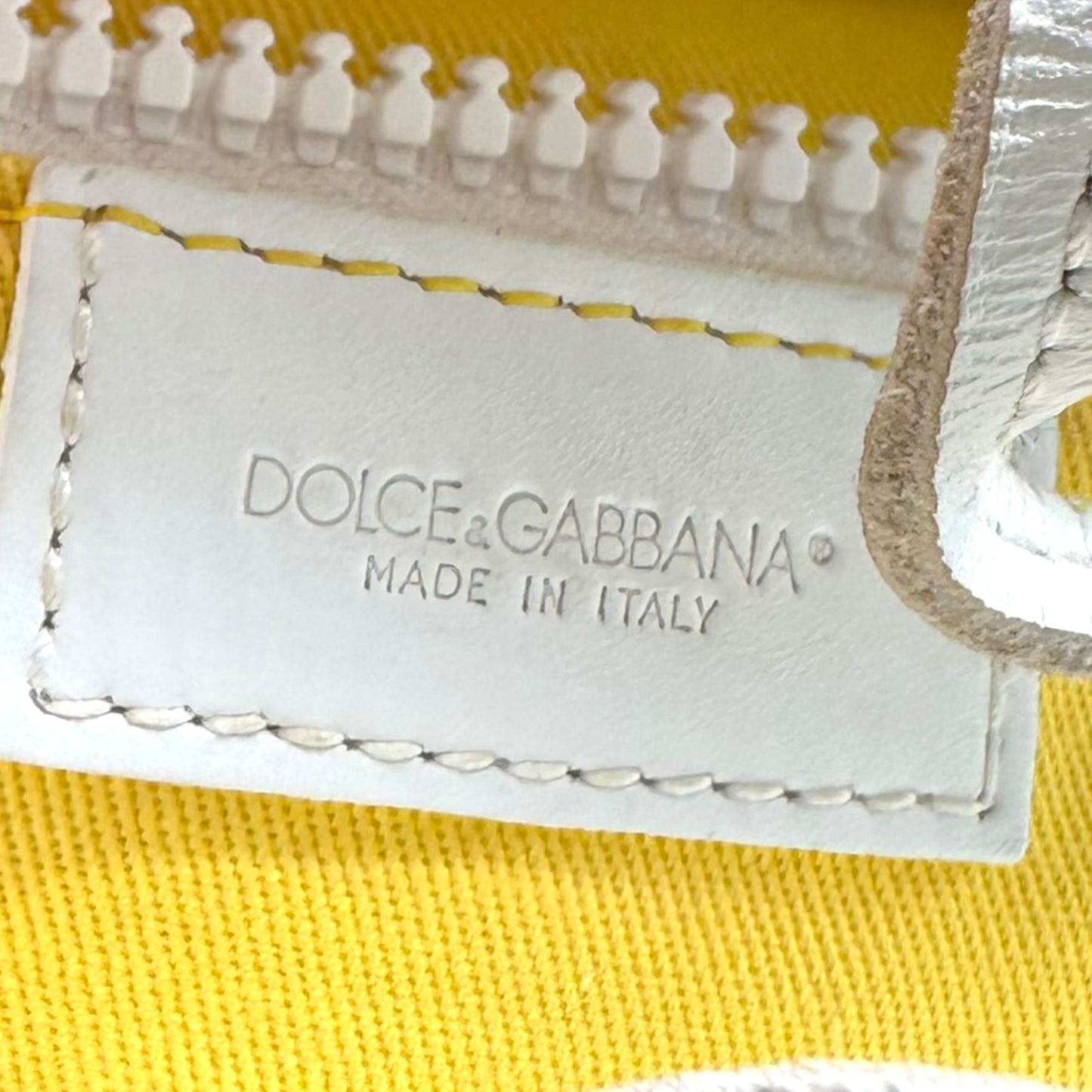 Dolce & Gabbana Yellow Leather & Raffia Beach Bag - Outfit Repeater