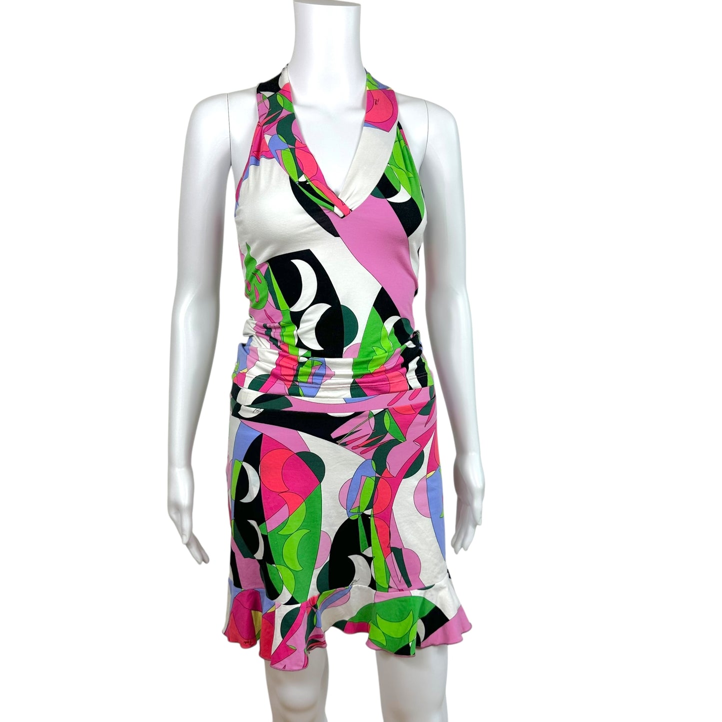Emilio Pucci Multicolor Printed Mini Skirt & Tank Top Set
