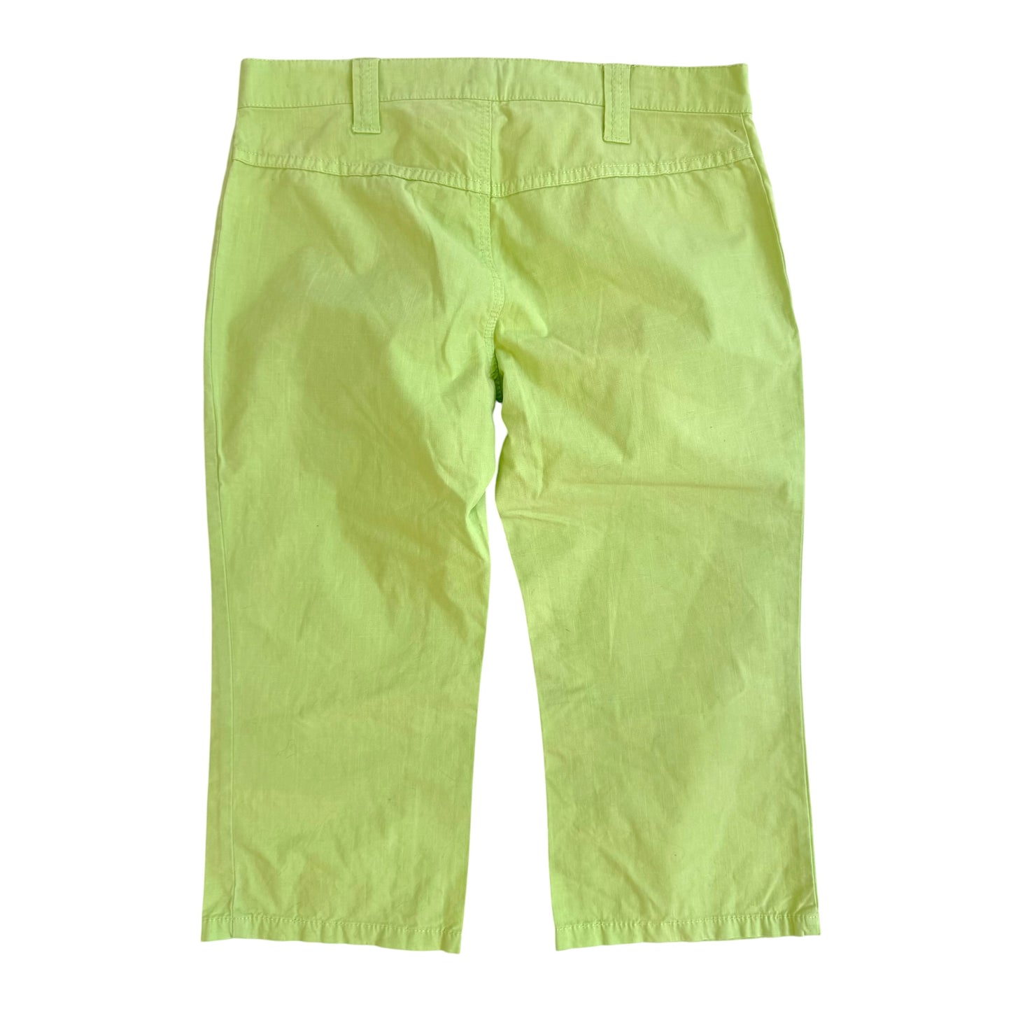 D&G Capri Pants Bright Green Logo Embroidery
