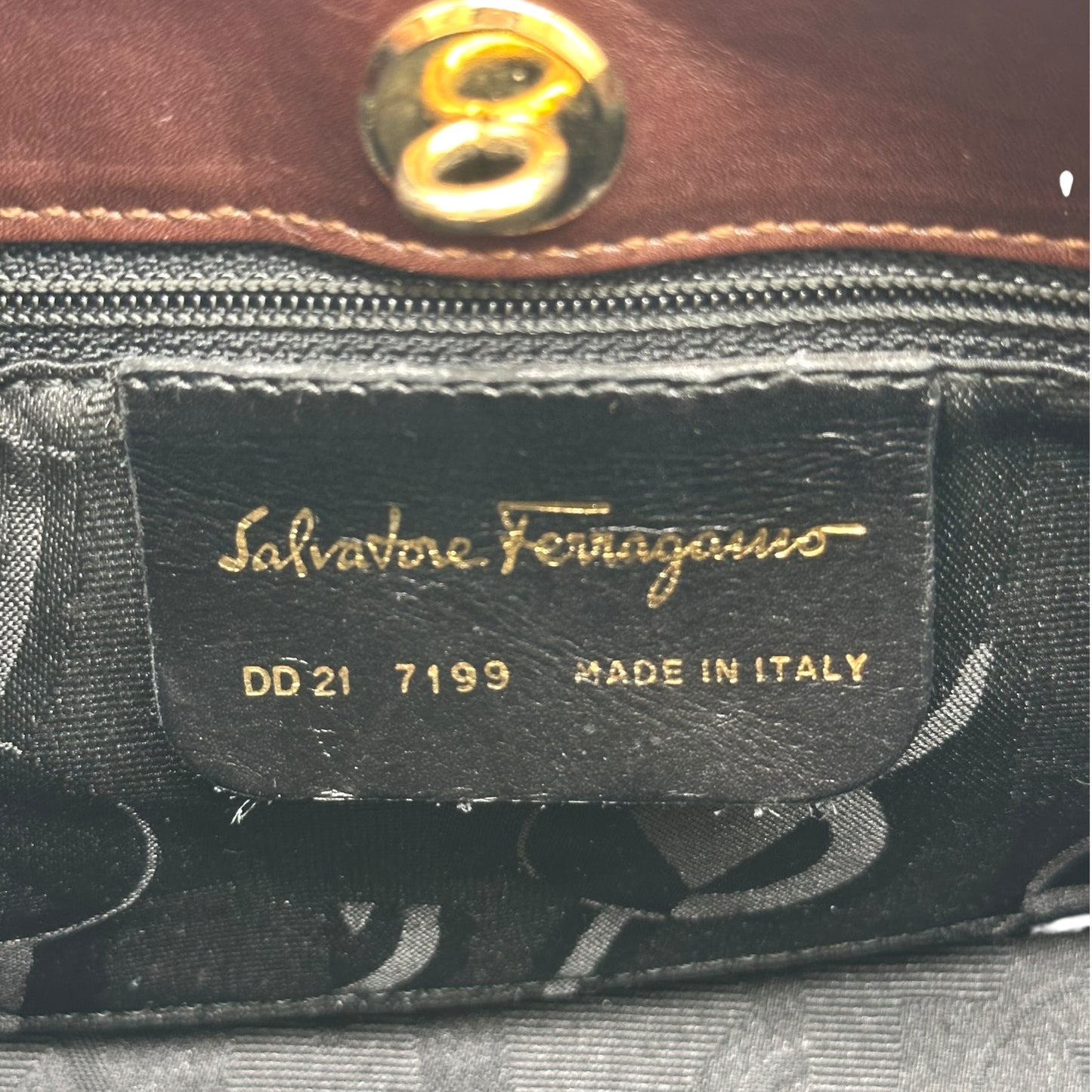Salvatore Ferragamo Brown Suede Contrantrast Stitch 2-Way Mini Bucket Bag - Outfit Repeater