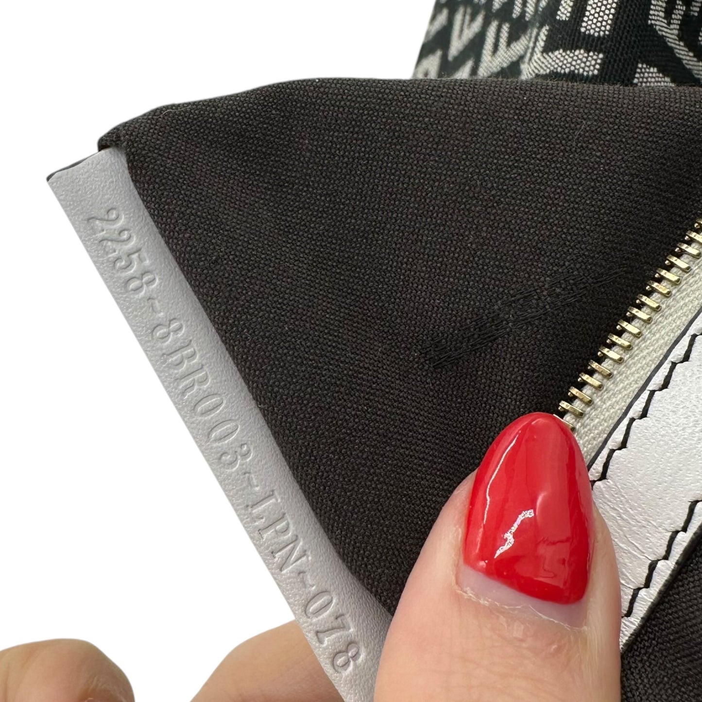 Fendi Black & White Zucchino Monogram Fold-Over Baguette Bag - Outfit Repeater