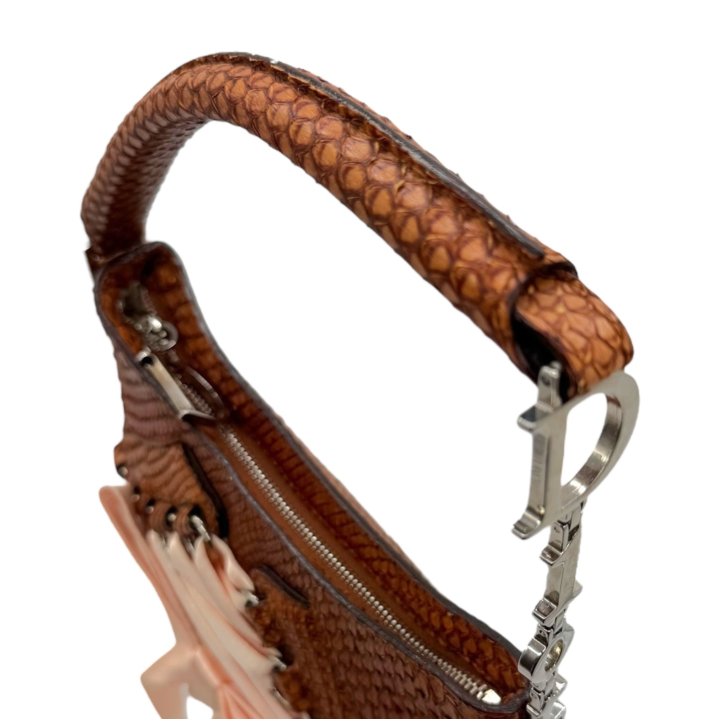 Christian Dior Pink & Brown Python Ballet Corset Mini Bag RARE