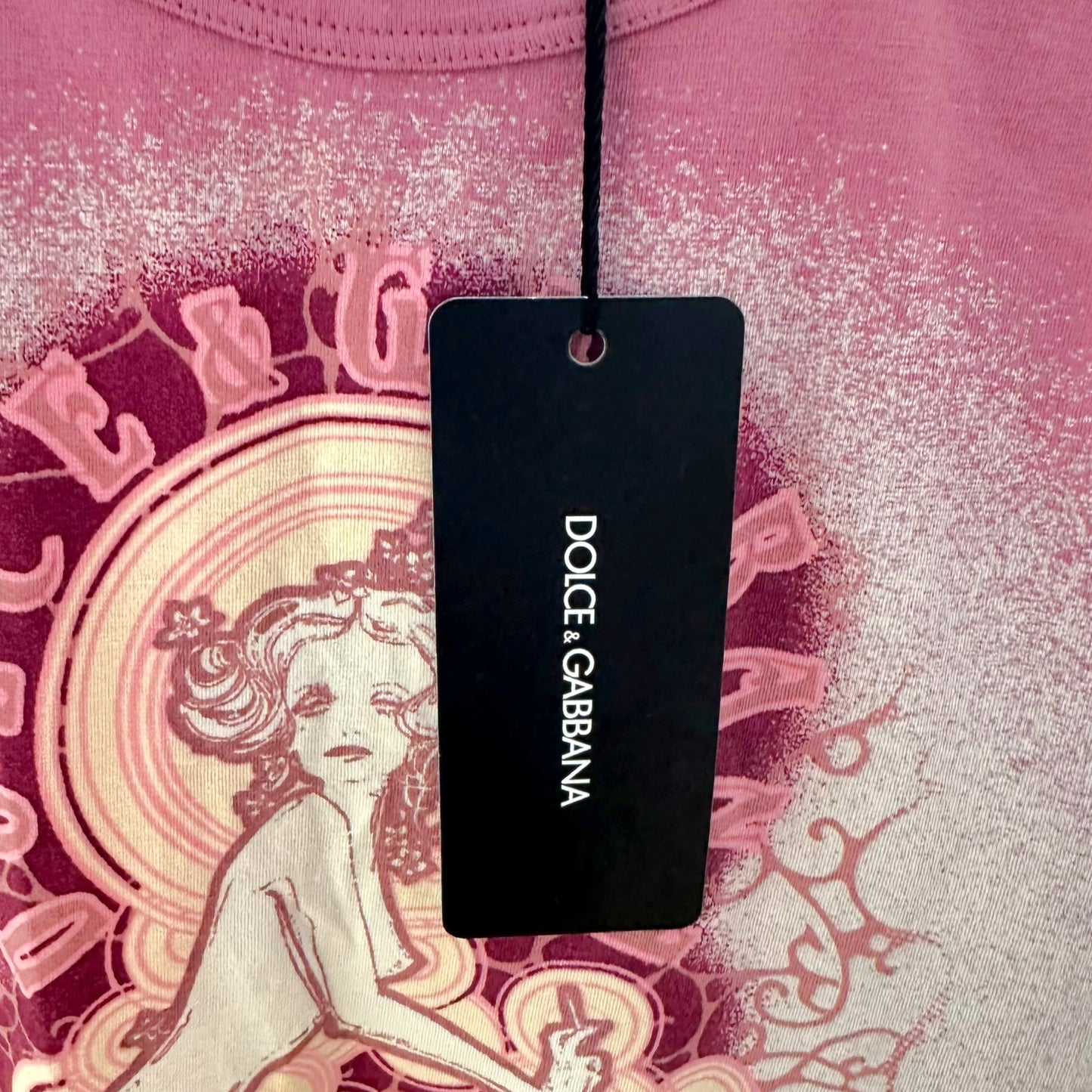 Dolce & Gabbana F/W 2002 Pink Naked Lady Graphic Tank NEW