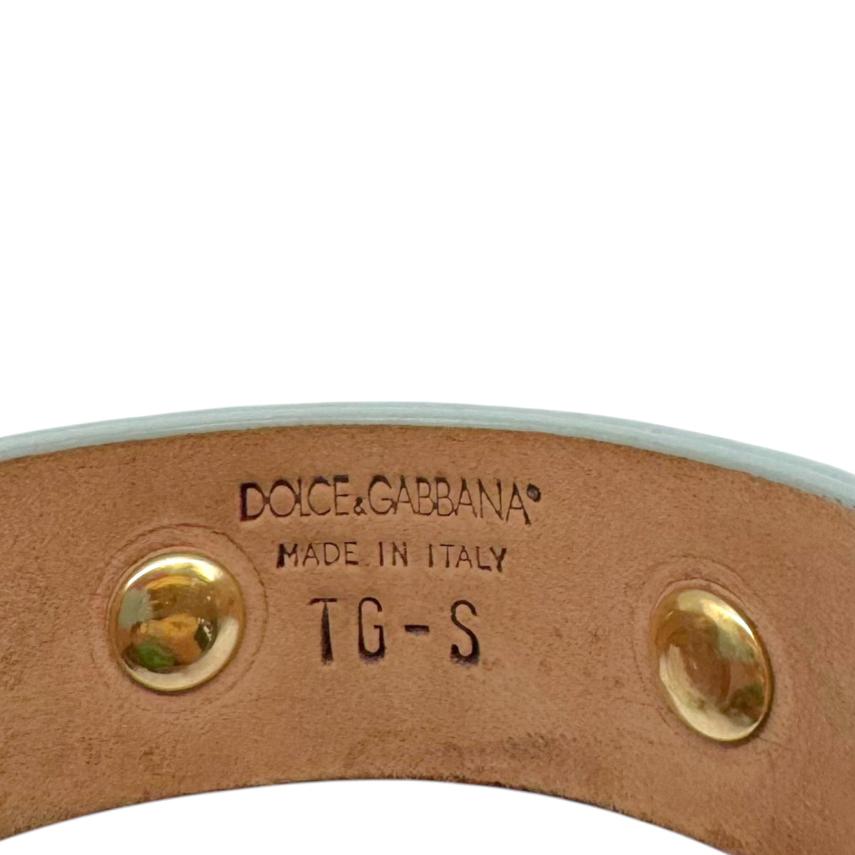 Dolce & Gabbana Light Blue Leather Cuff Bracelet