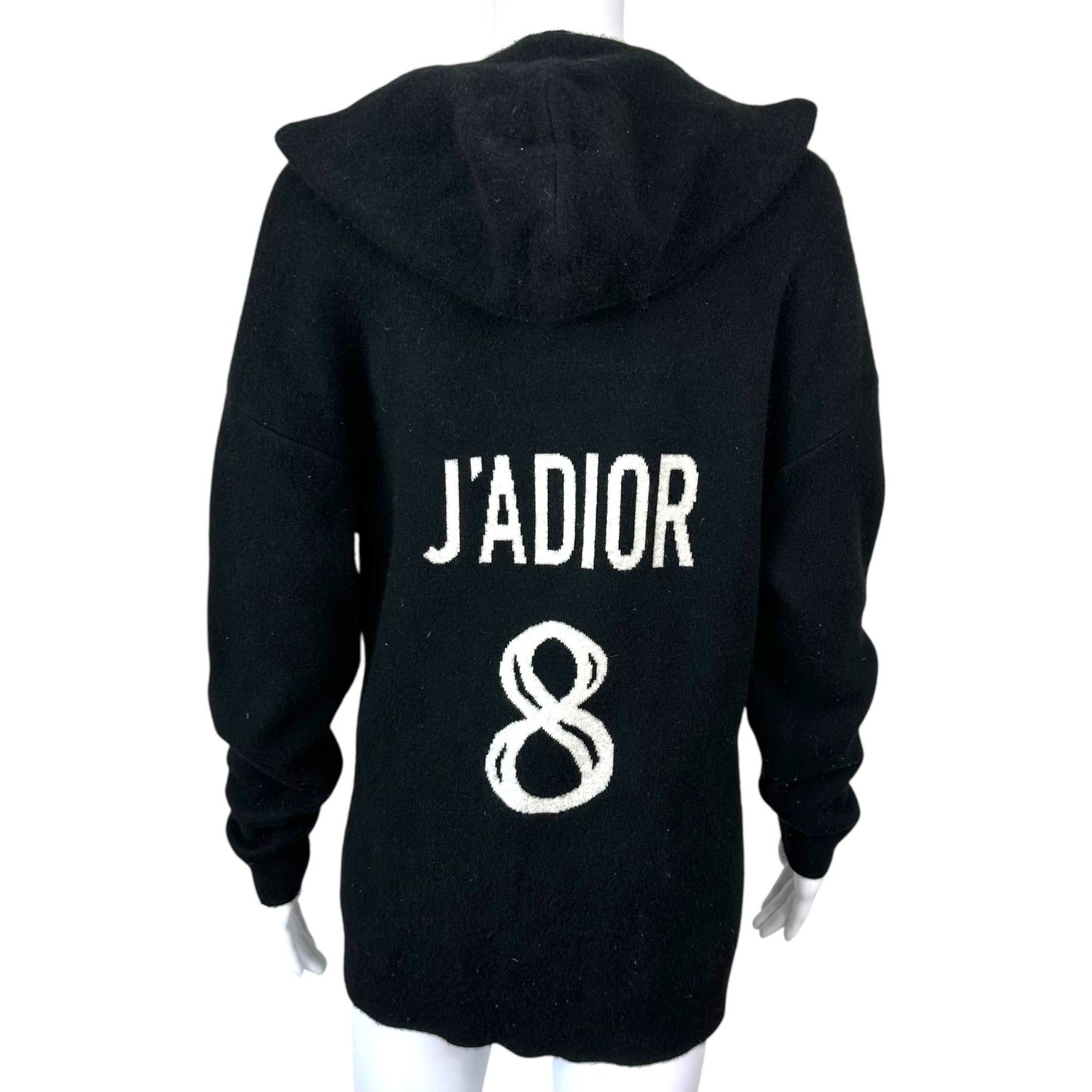 Christian Dior Black J'Adior Cashmere Logo Hoodie (Current)