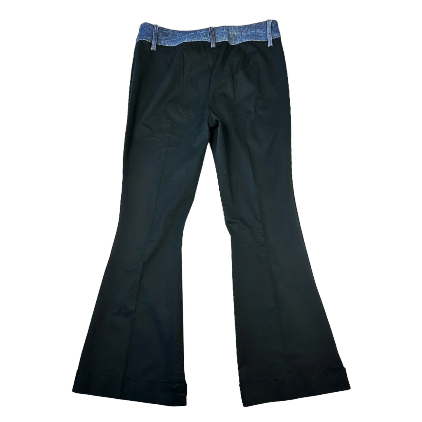 D&G Dolce & Gabbana Denim Waist Black Pants