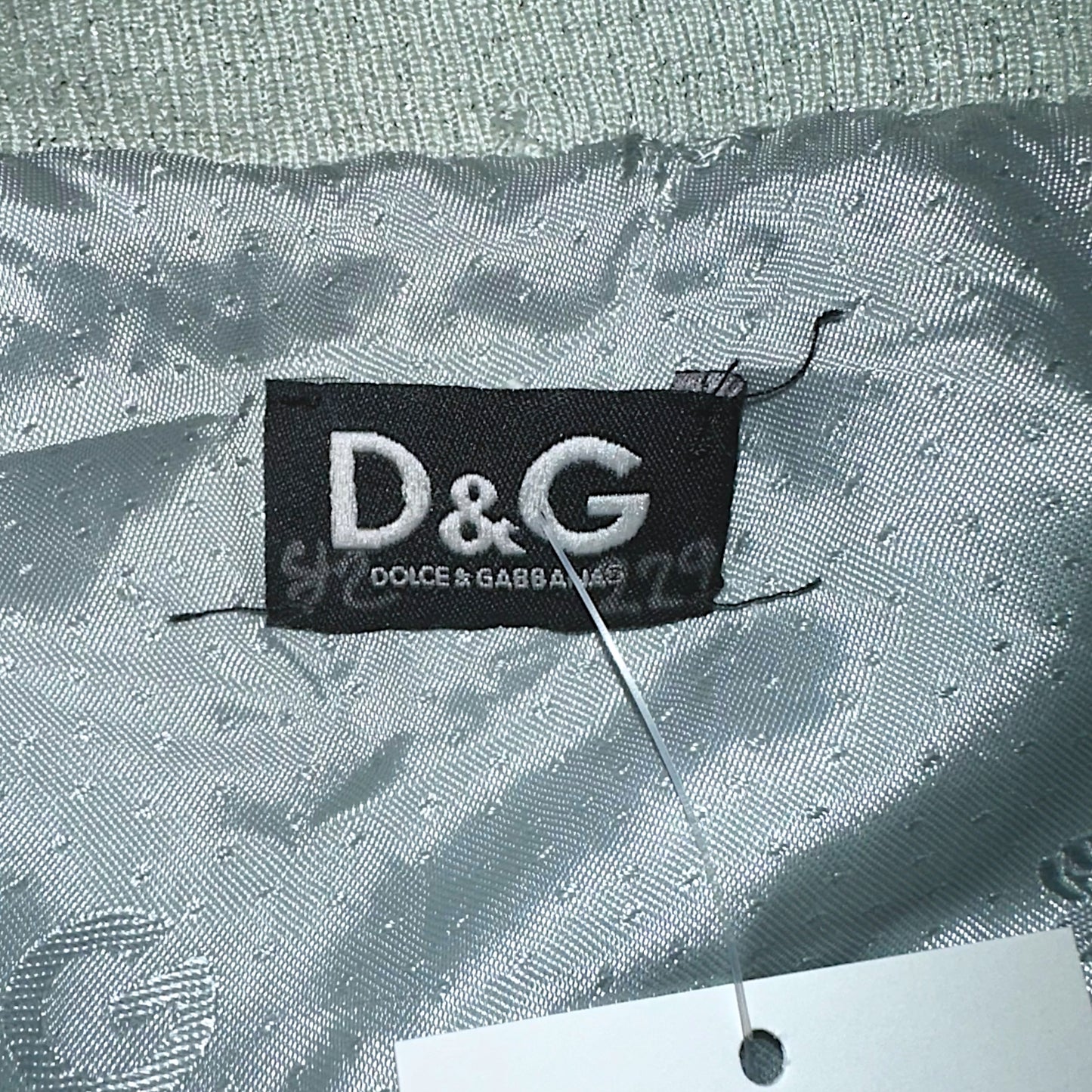 D&G Dolce & Gabbana Teal Ruffled Bomber Jacket