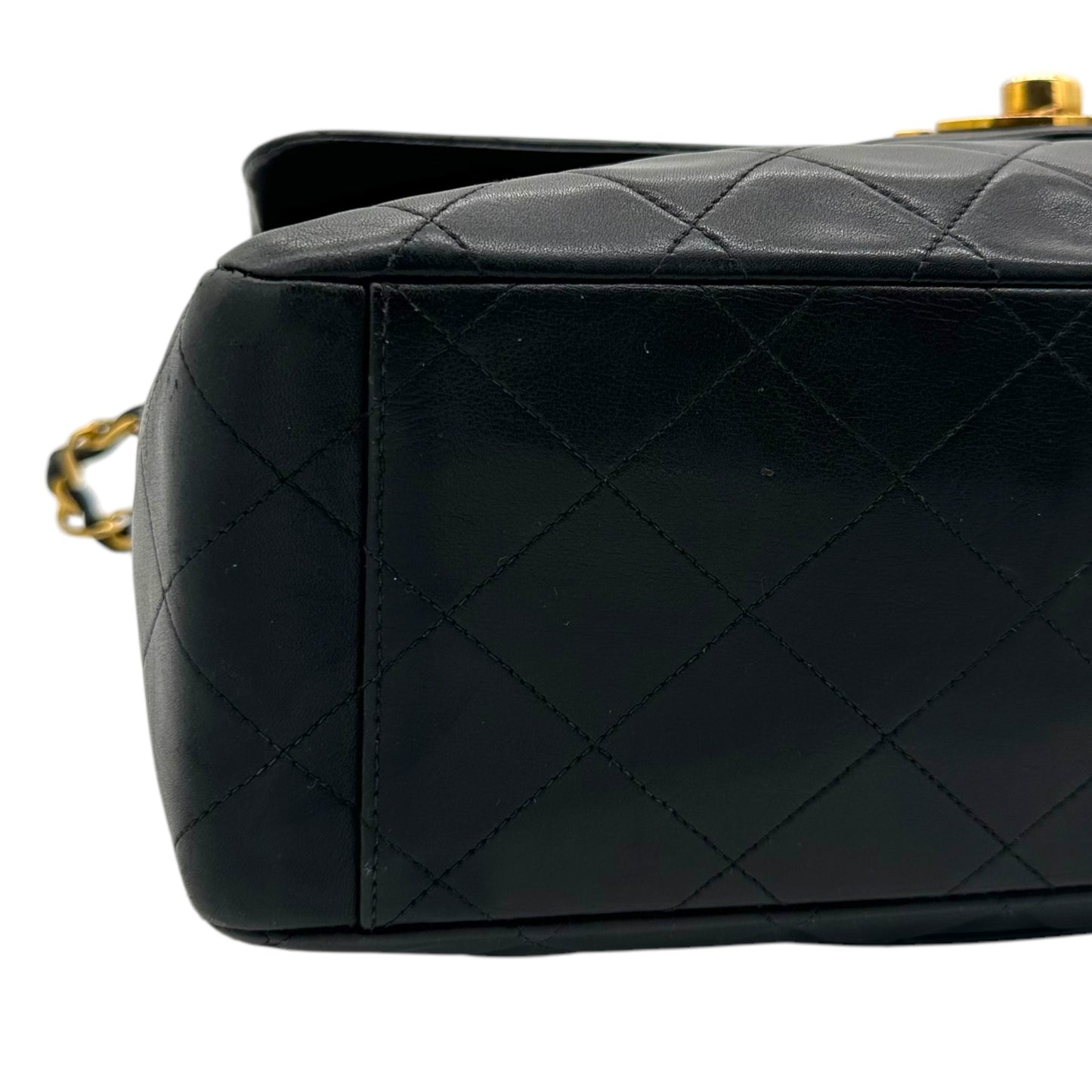 Chanel 90's Black Lambskin Maxi Flap Bag