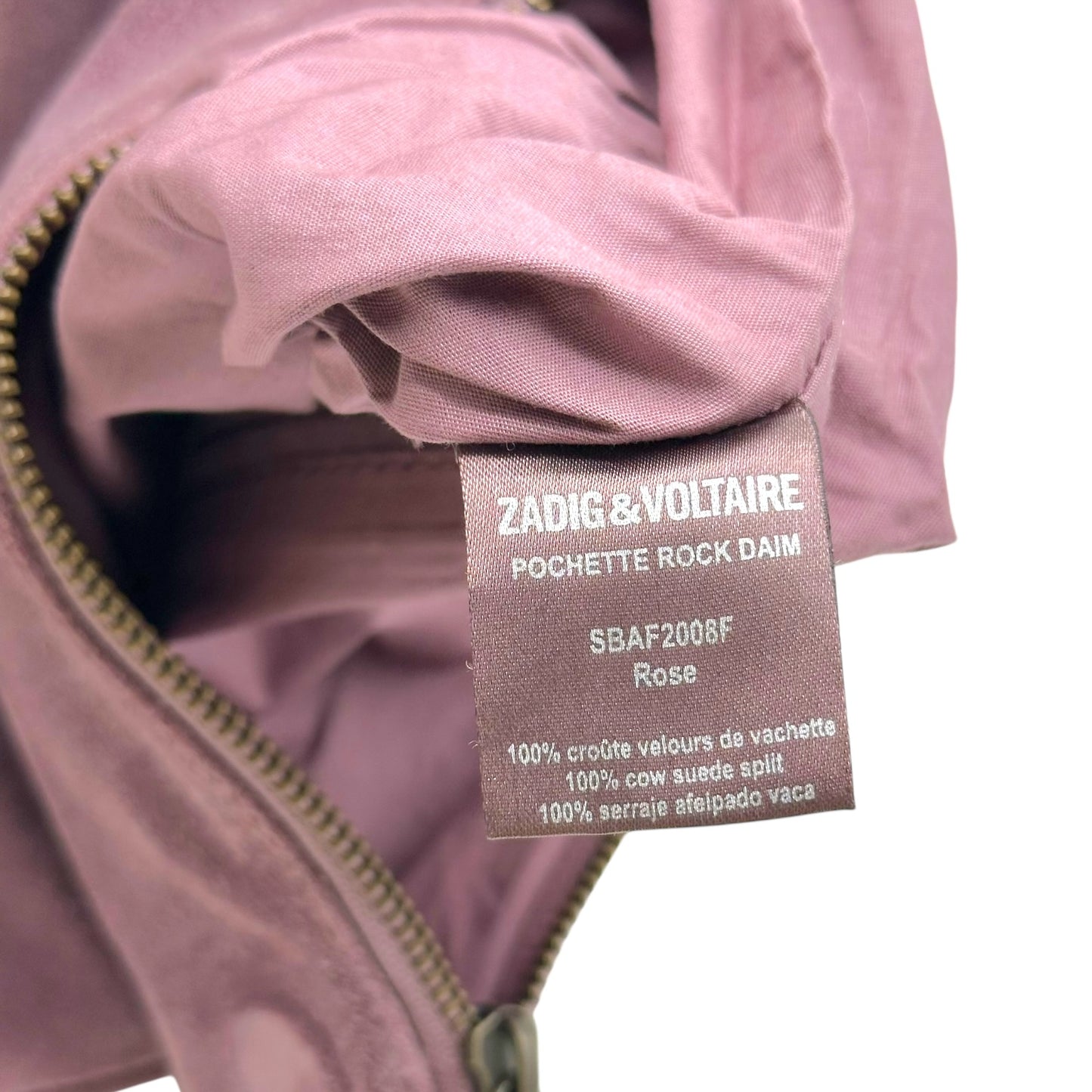 Zadig & Voltaire Purple Suede 2-Way Clutch Bag