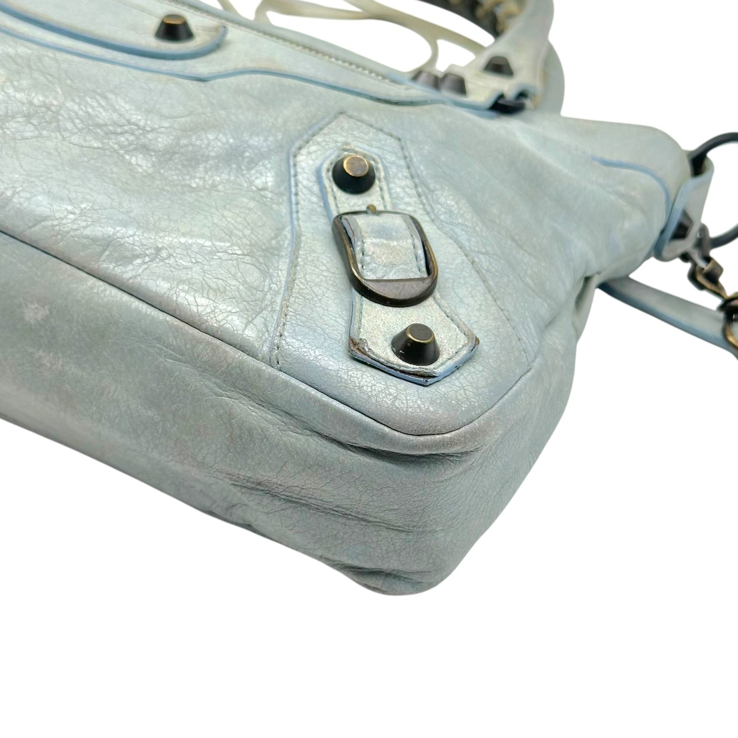 Balenciaga Light Blue First City 2-Way Bag
