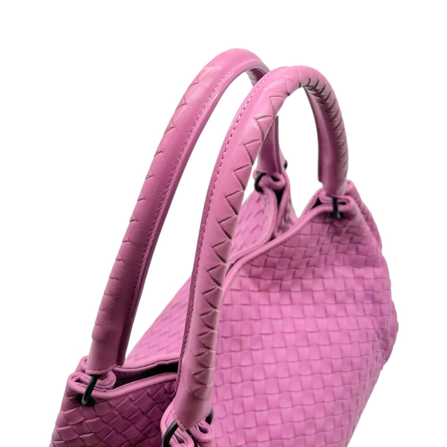 Bottega Veneta Small Parachute Bag Pink Purple Intrecciato