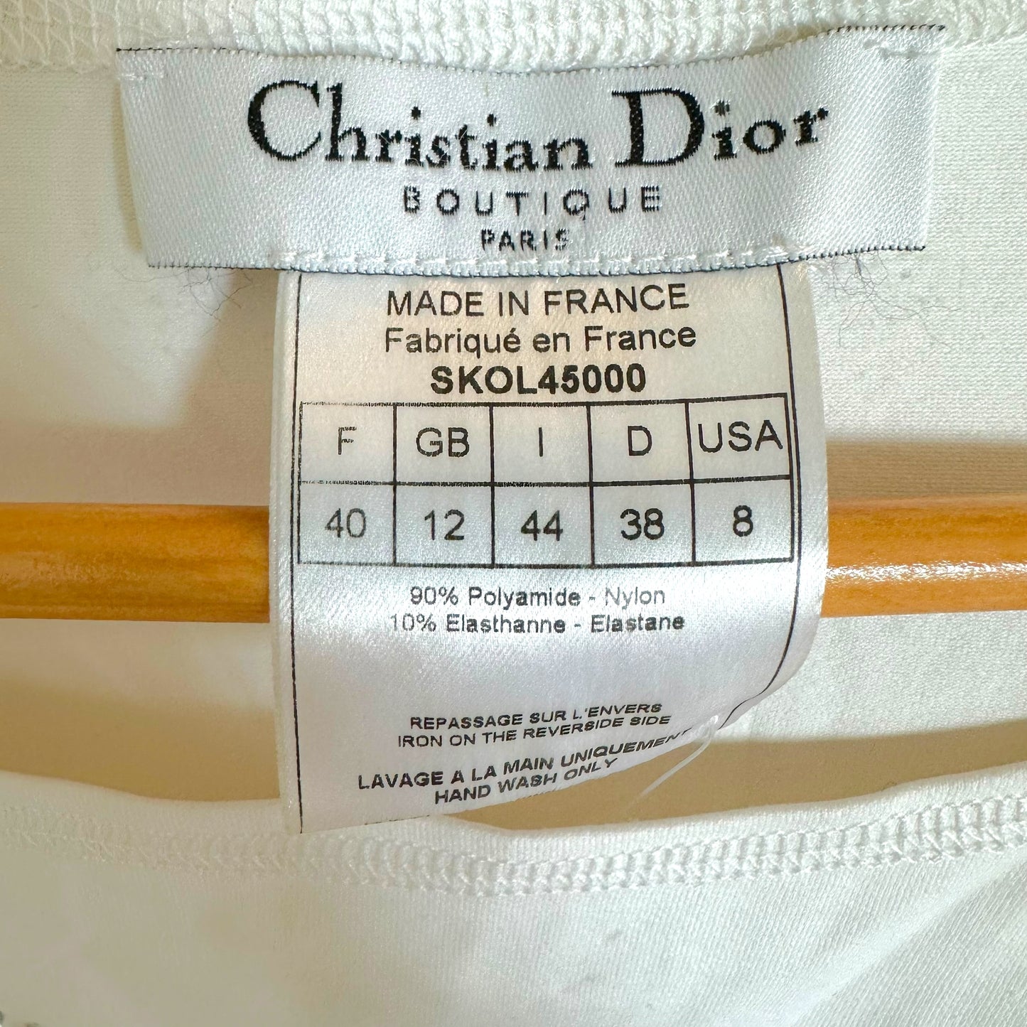 Christian Dior White I Heart Dior Rhinestone T-Shirt